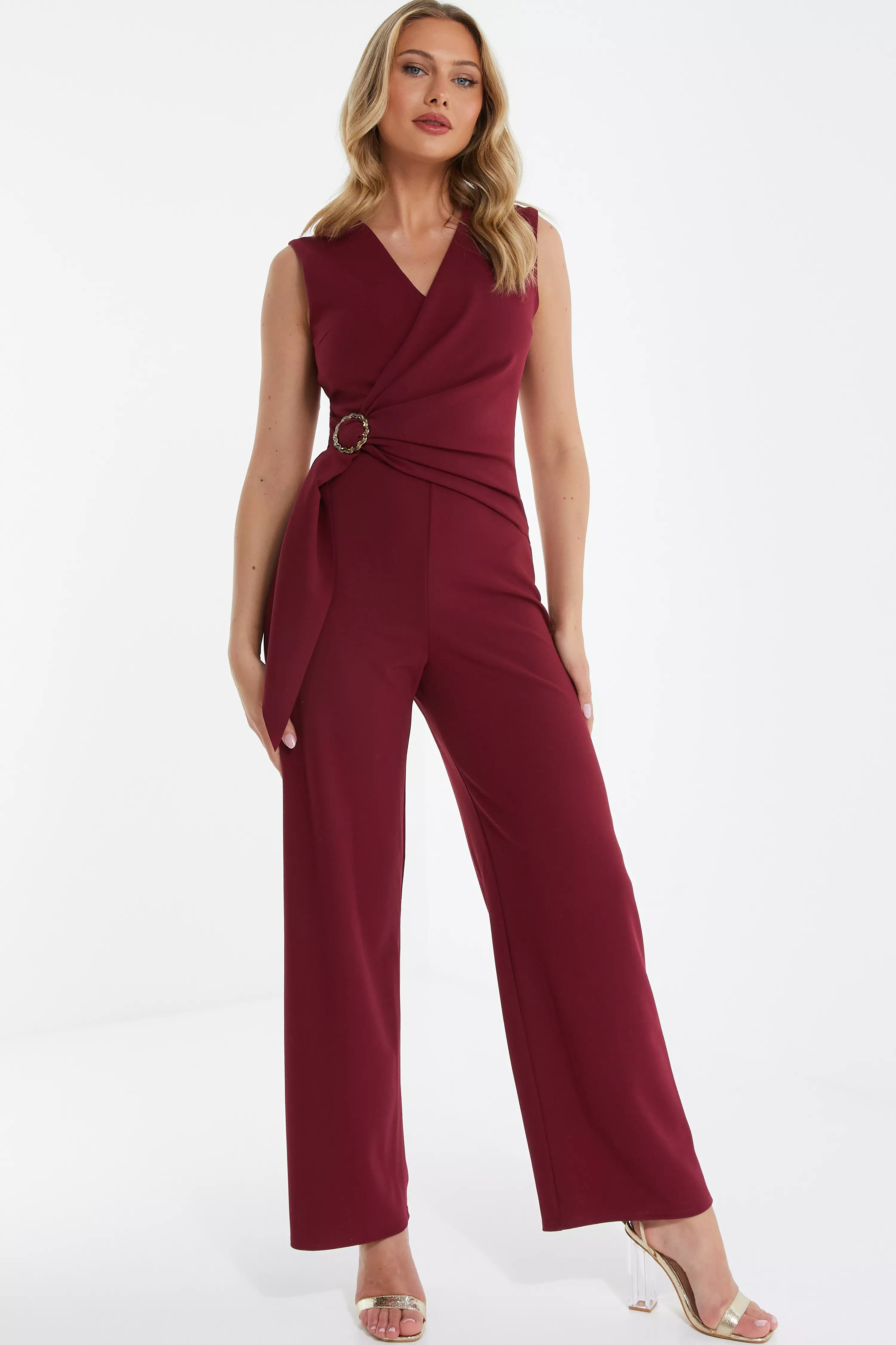 Red sales jumpsuit quiz