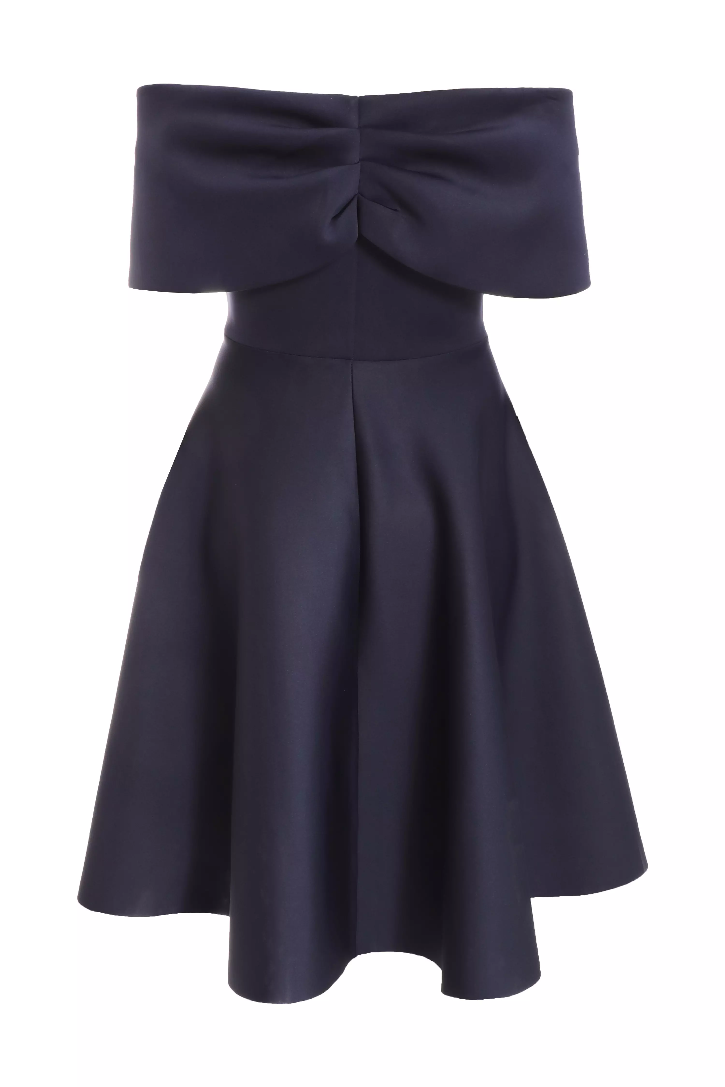 Curve Navy Midi Skater Dress