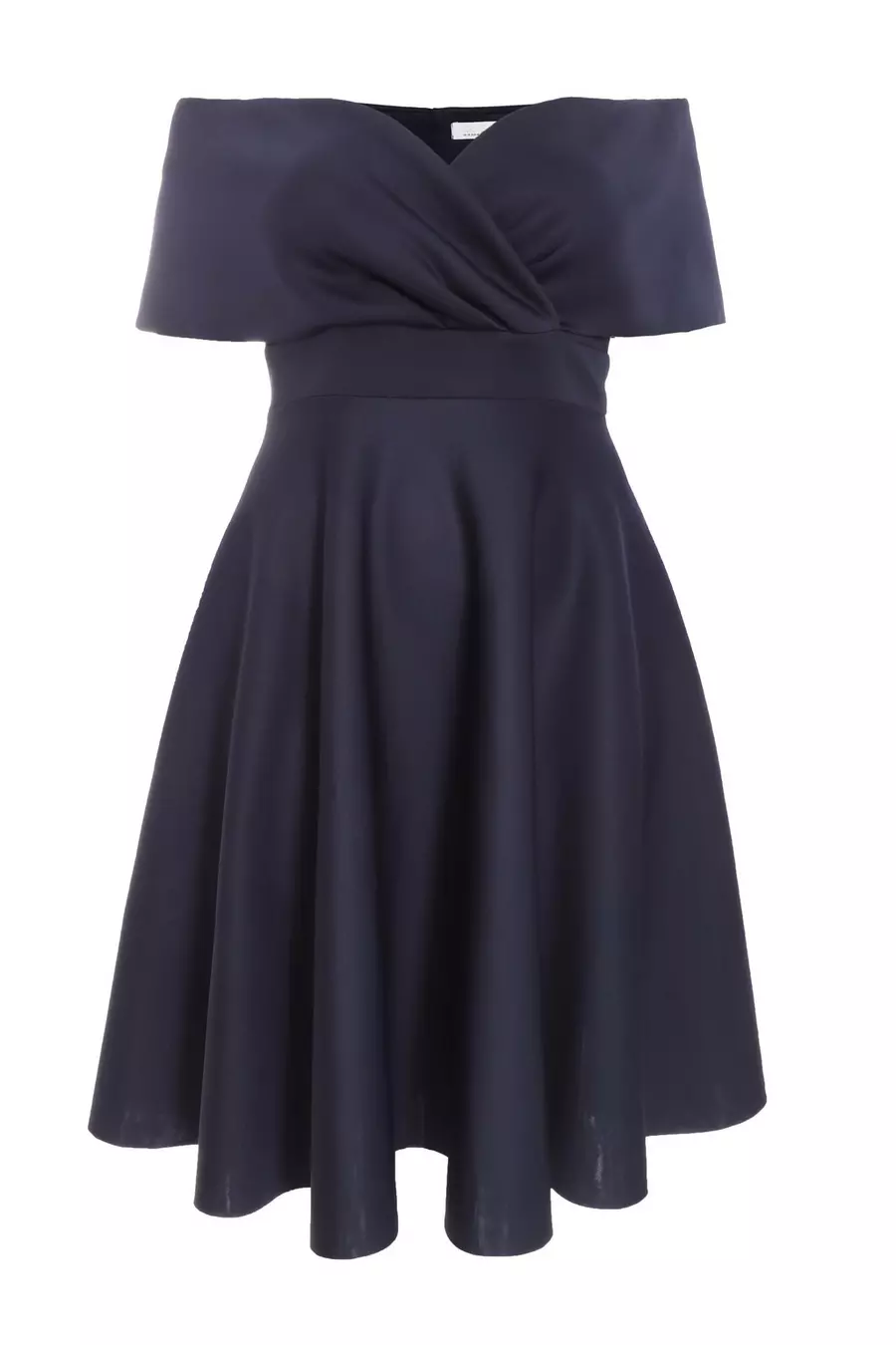 Curve Navy Midi Skater Dress QUIZ Clothing