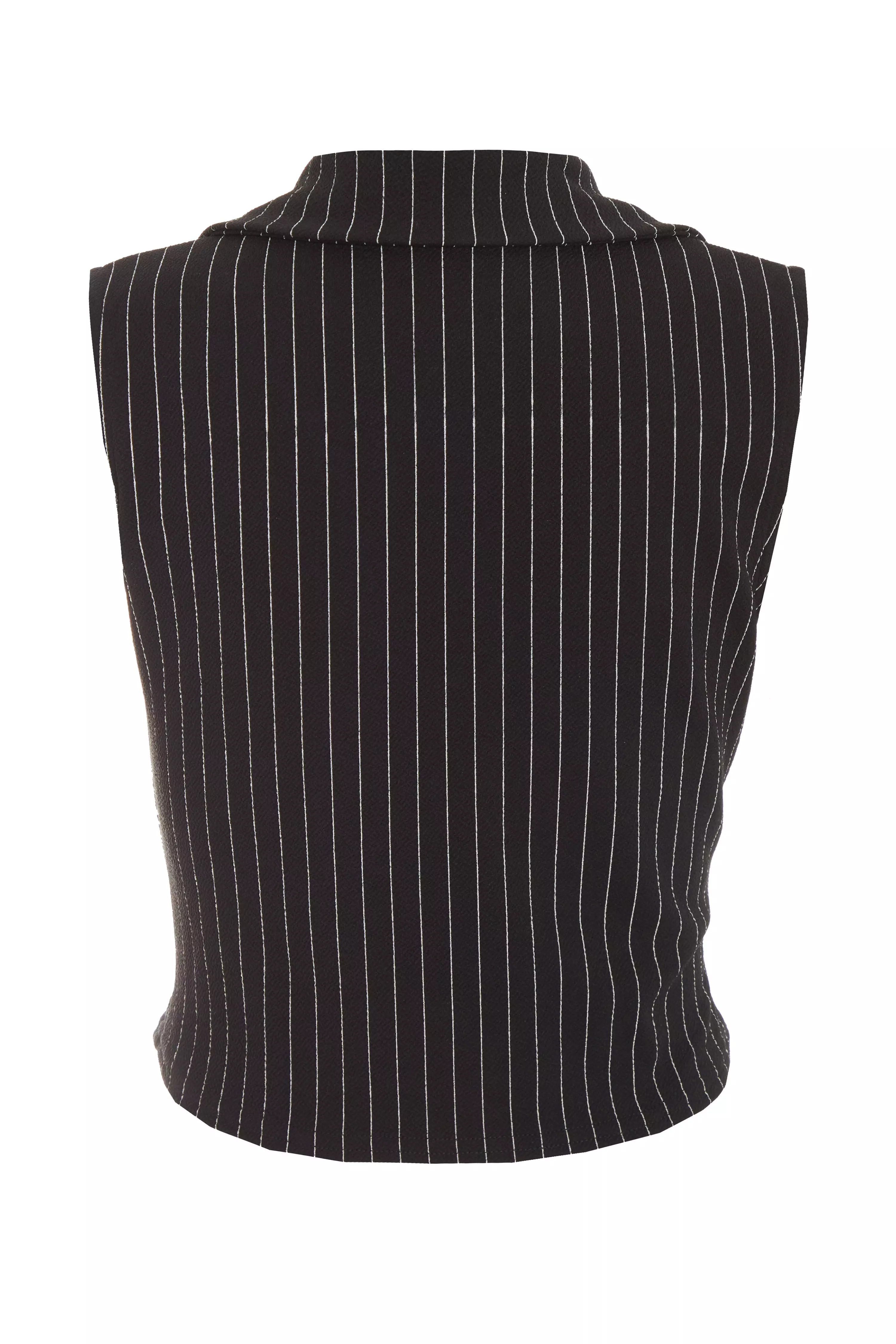 Black Pinstripe Waistcoat