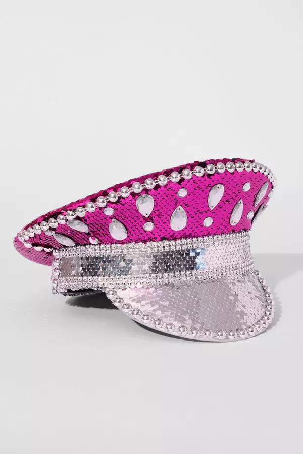 Pink Sequin Party Hat