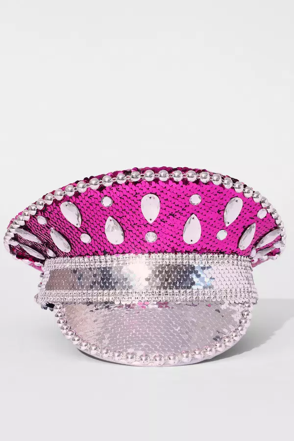 Pink Sequin Party Hat