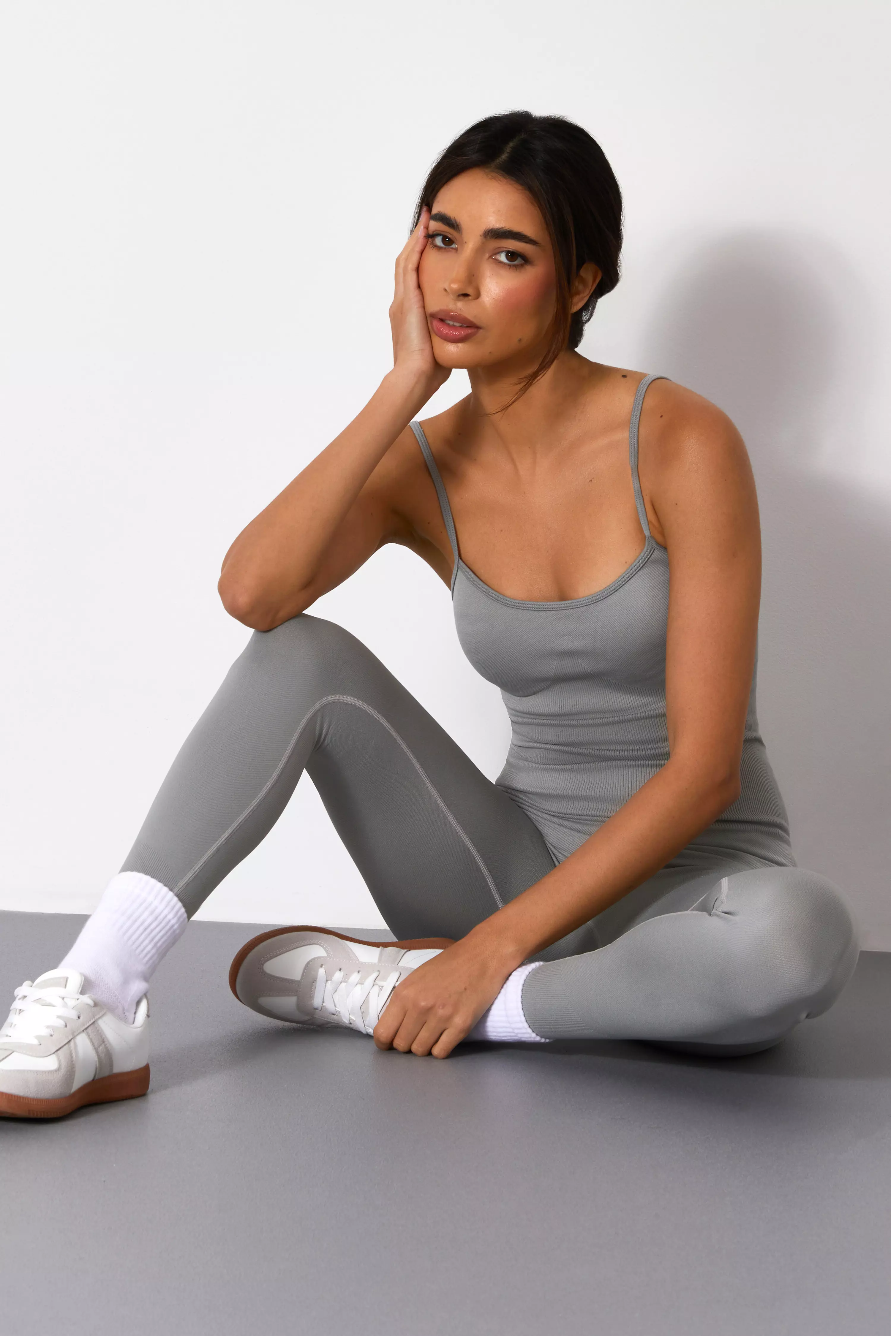 Grey Seamless Jumpsuit