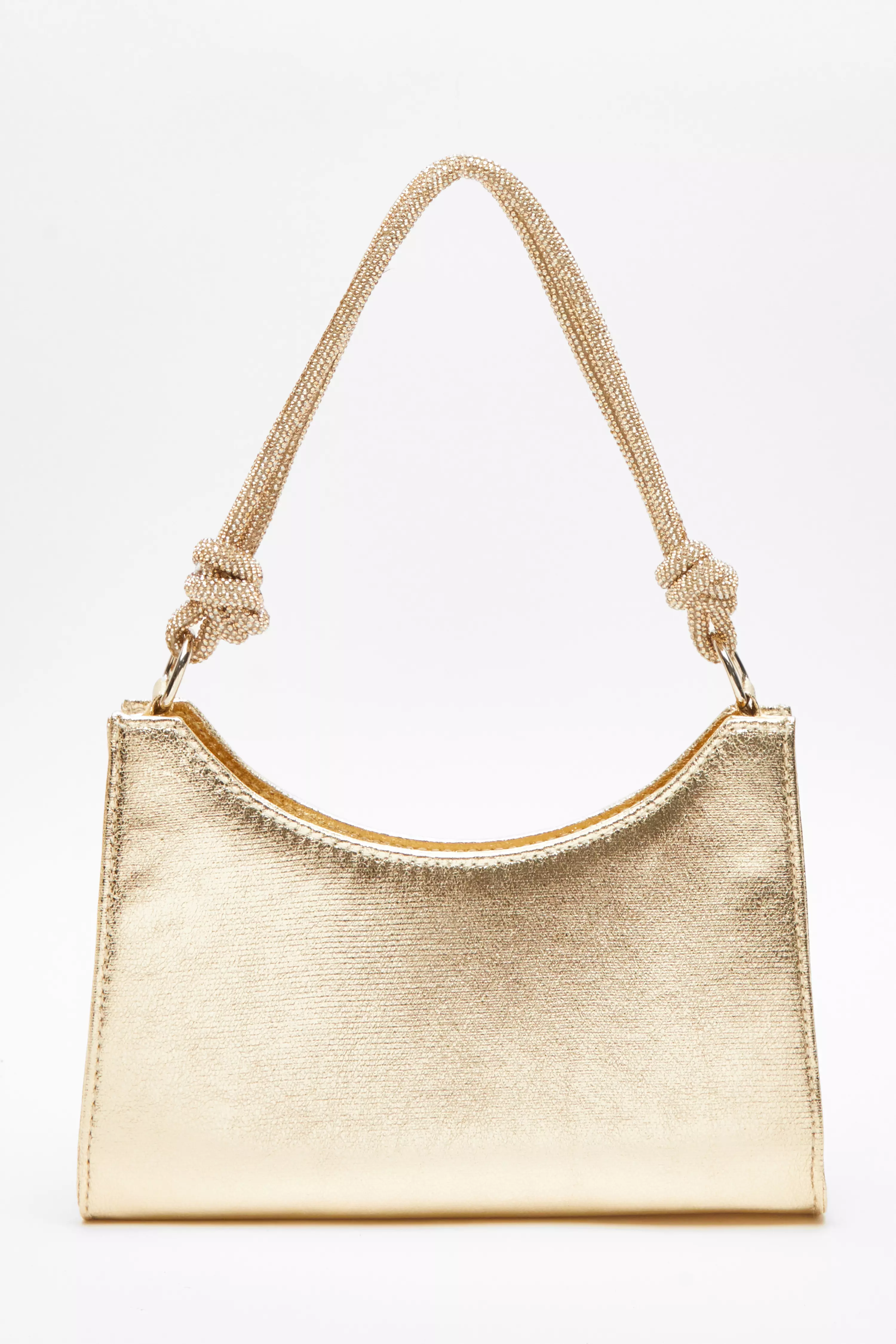 Gold Foil Knot Shoulder Bag