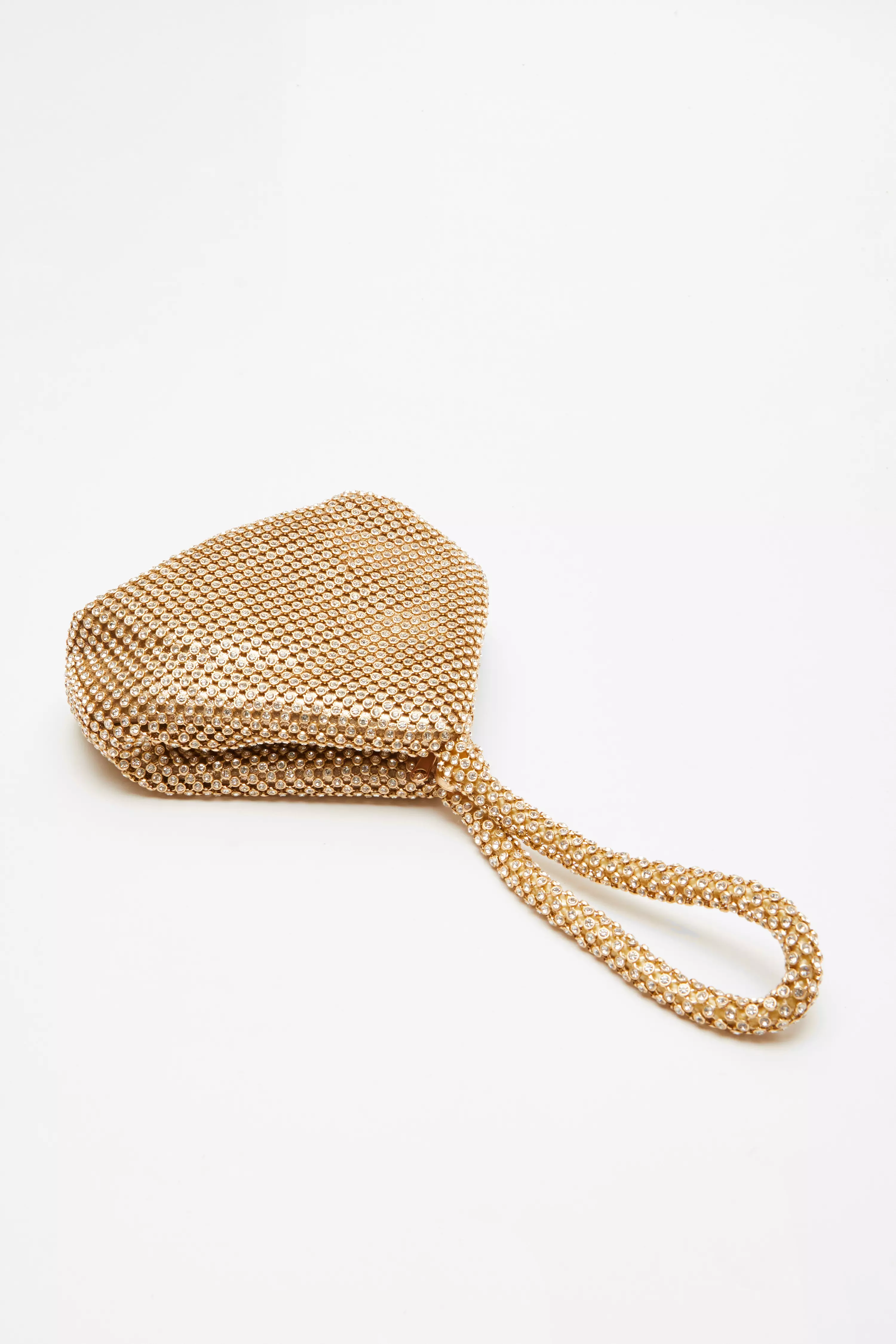 Gold Diamante Pouch Bag