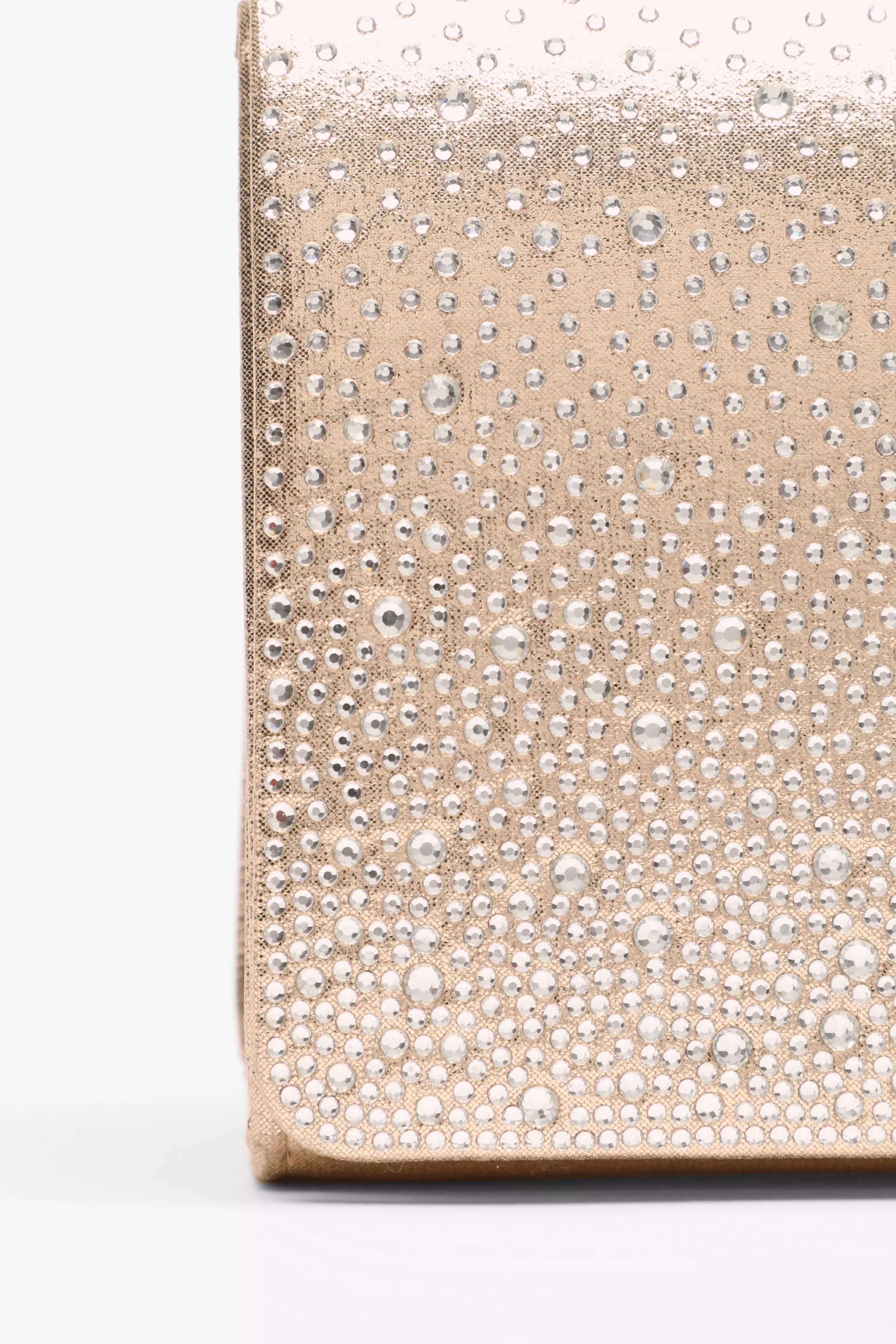 Gold Diamante Clutch Bag