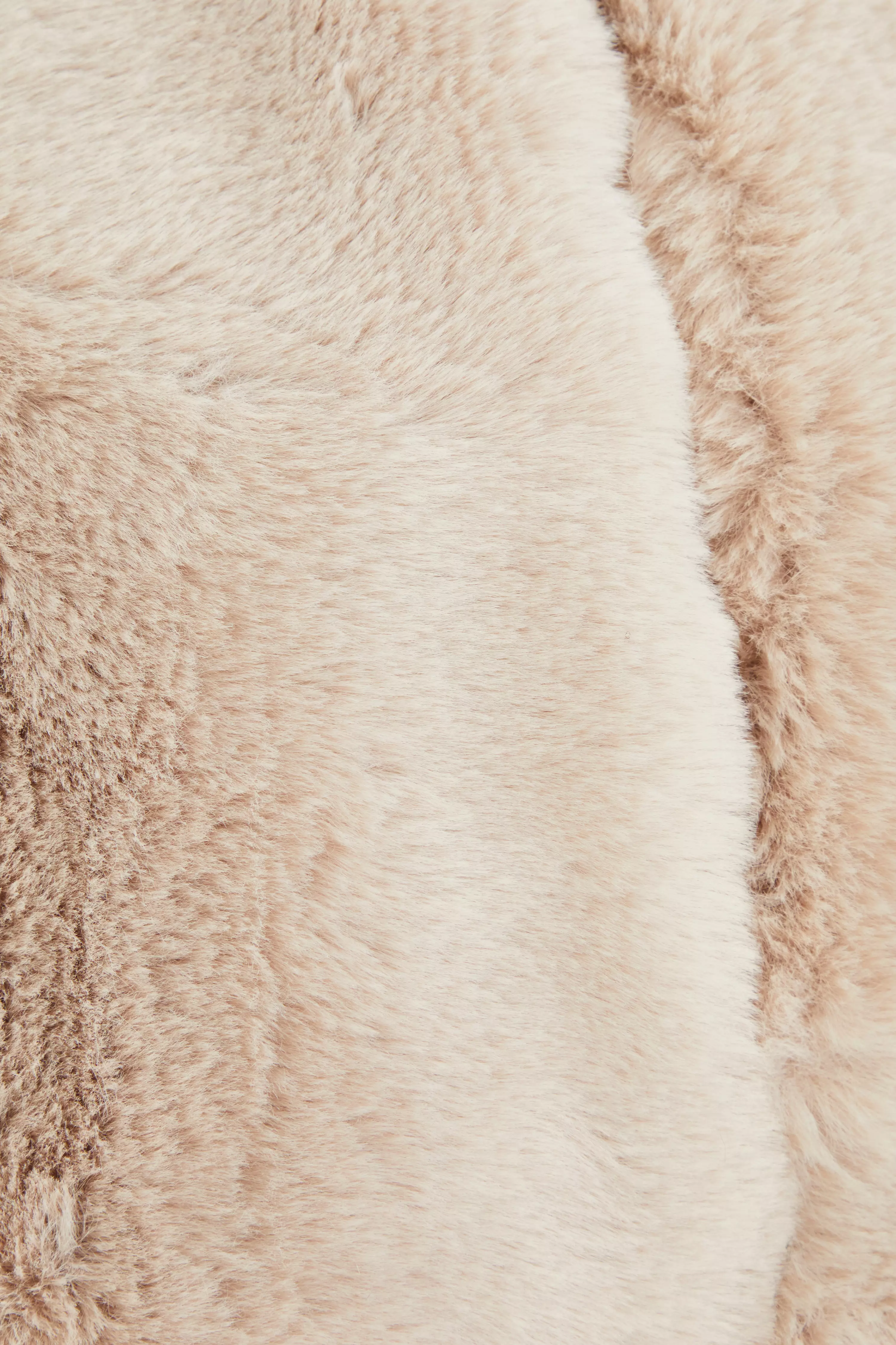 Beige Faux Fur Wrap