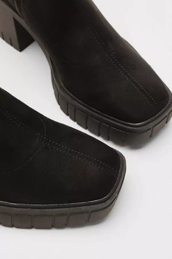 Black Platform Sock Boots
