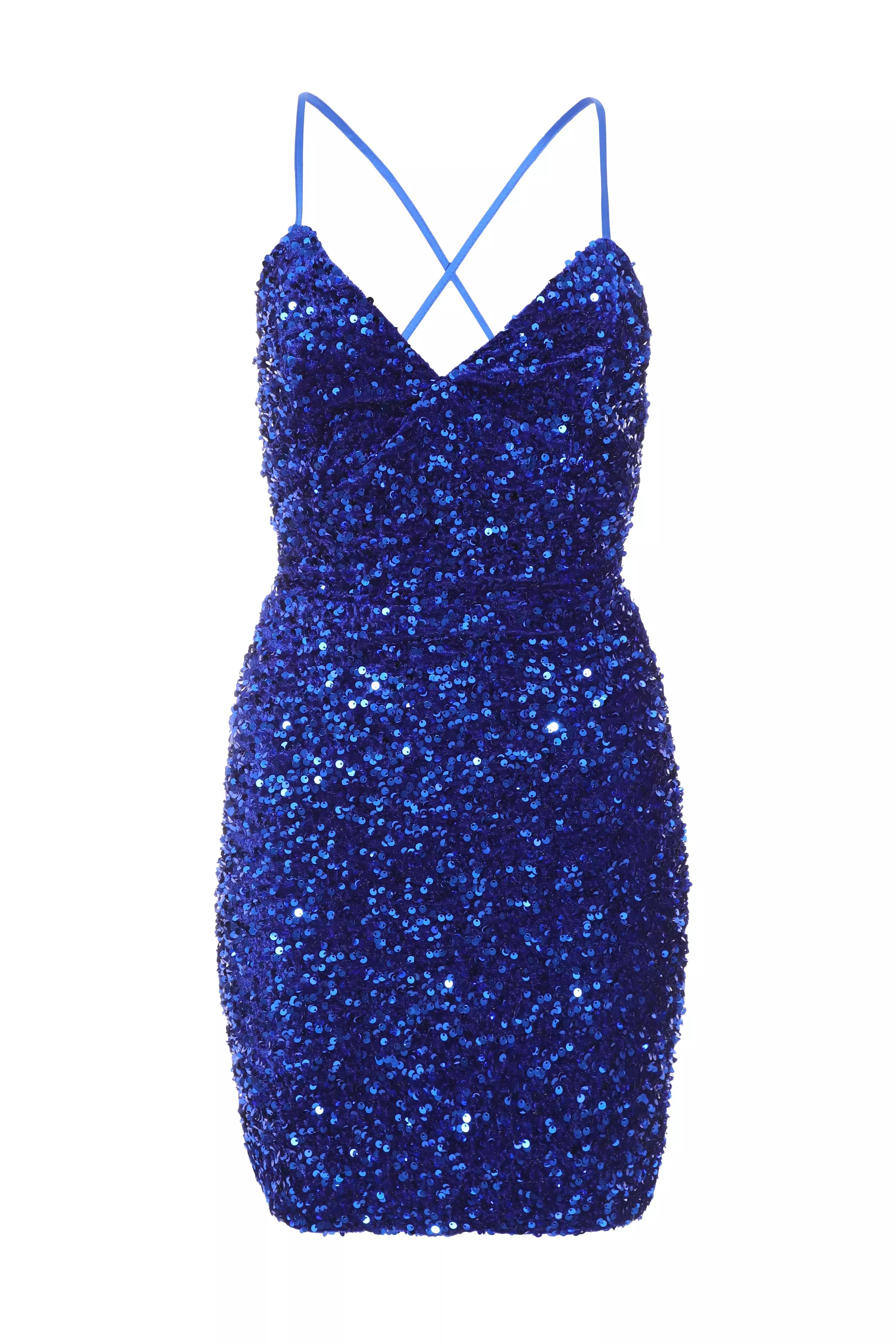 Royal blue 2025 mini dress