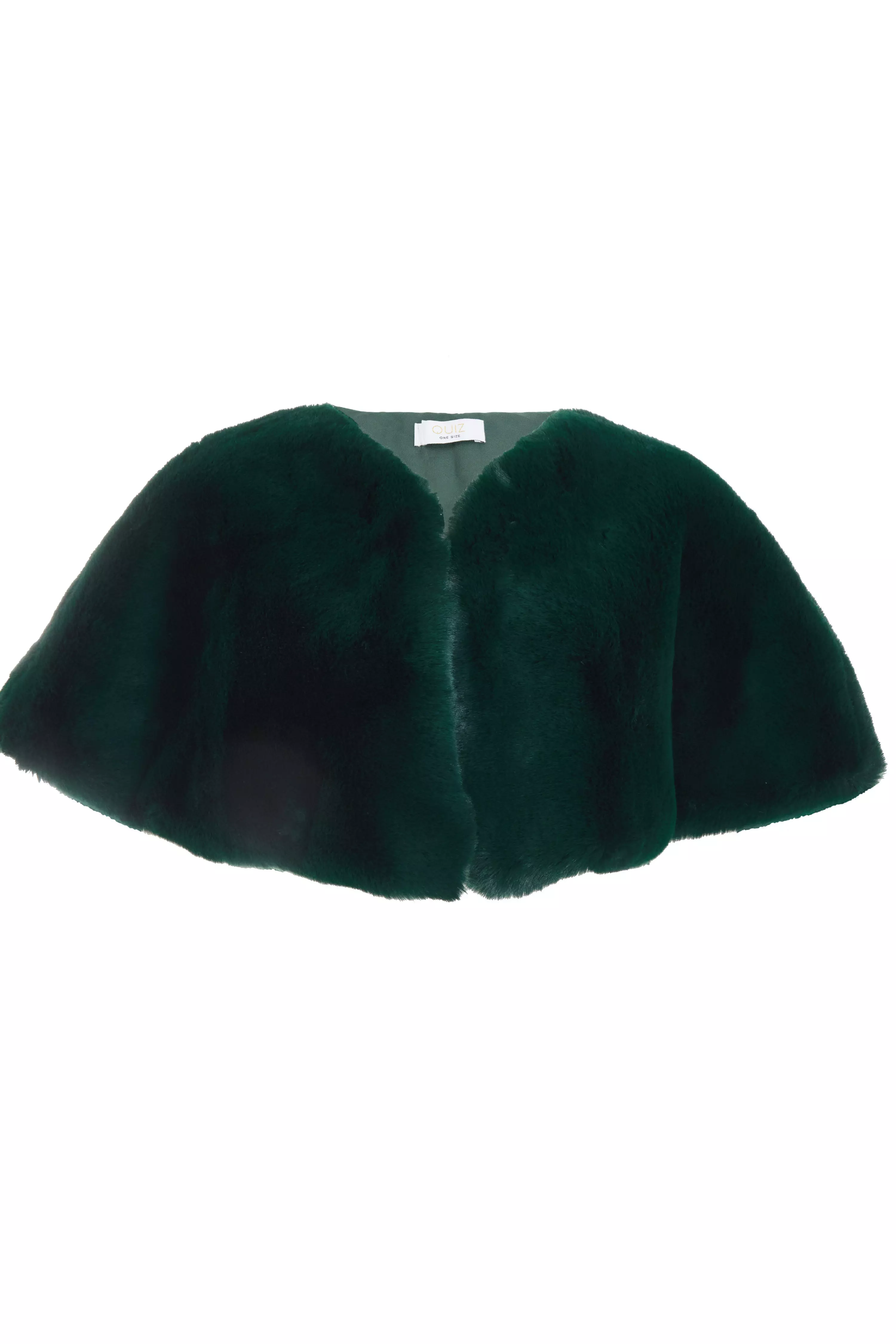 Green Faux Fur Wrap