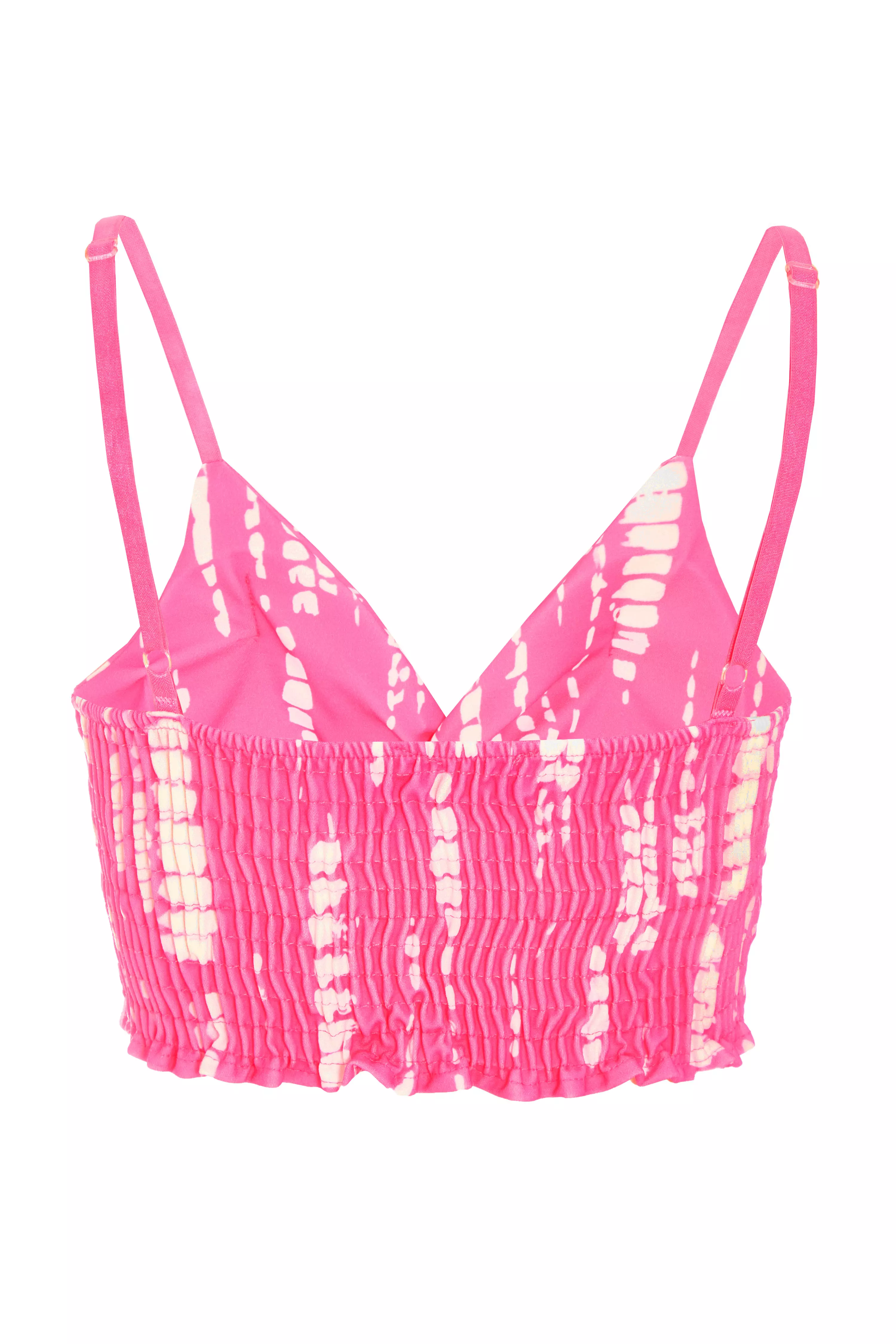 Pink Twist Front Crop Top