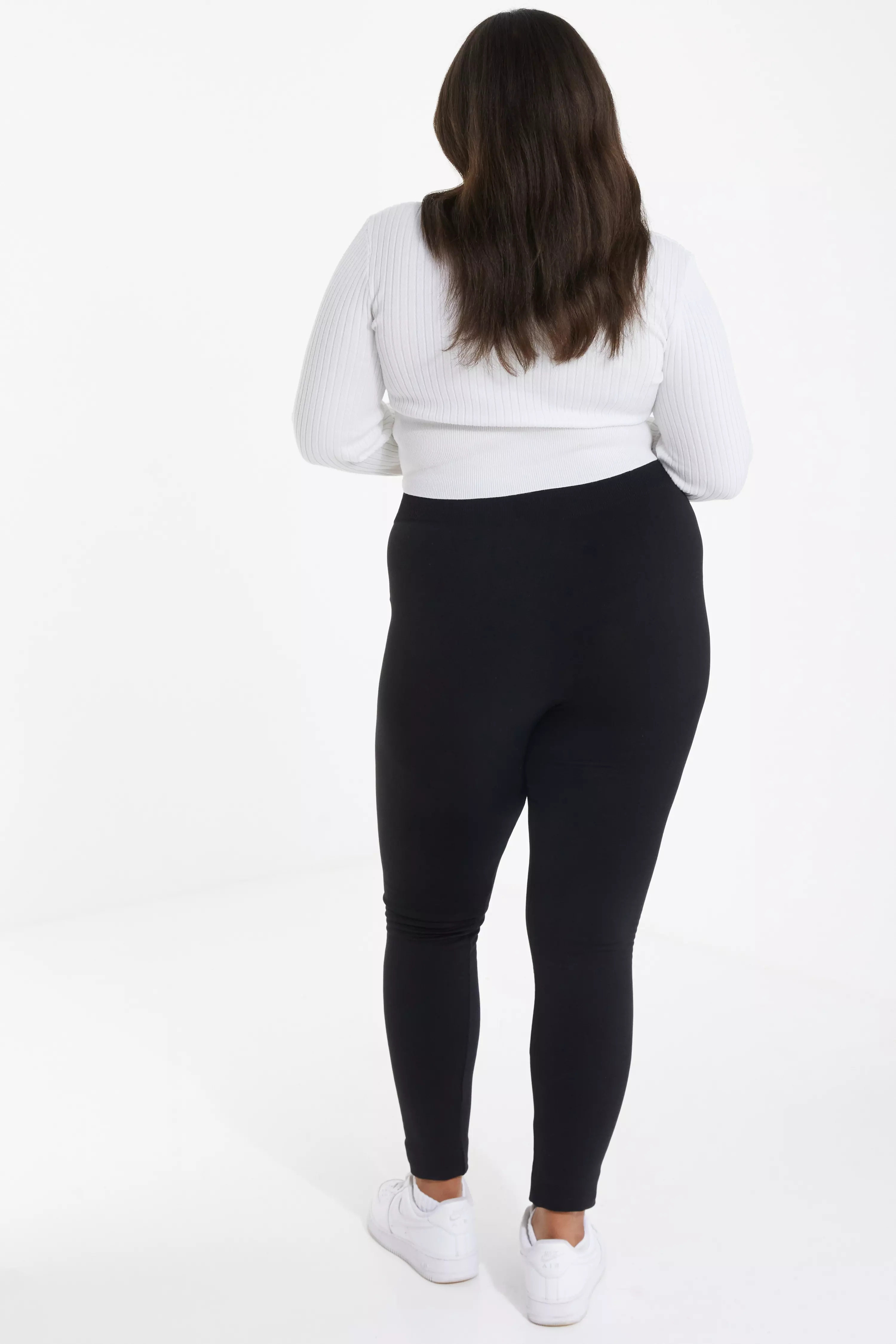 Curve Black Fleece Lined Leggings