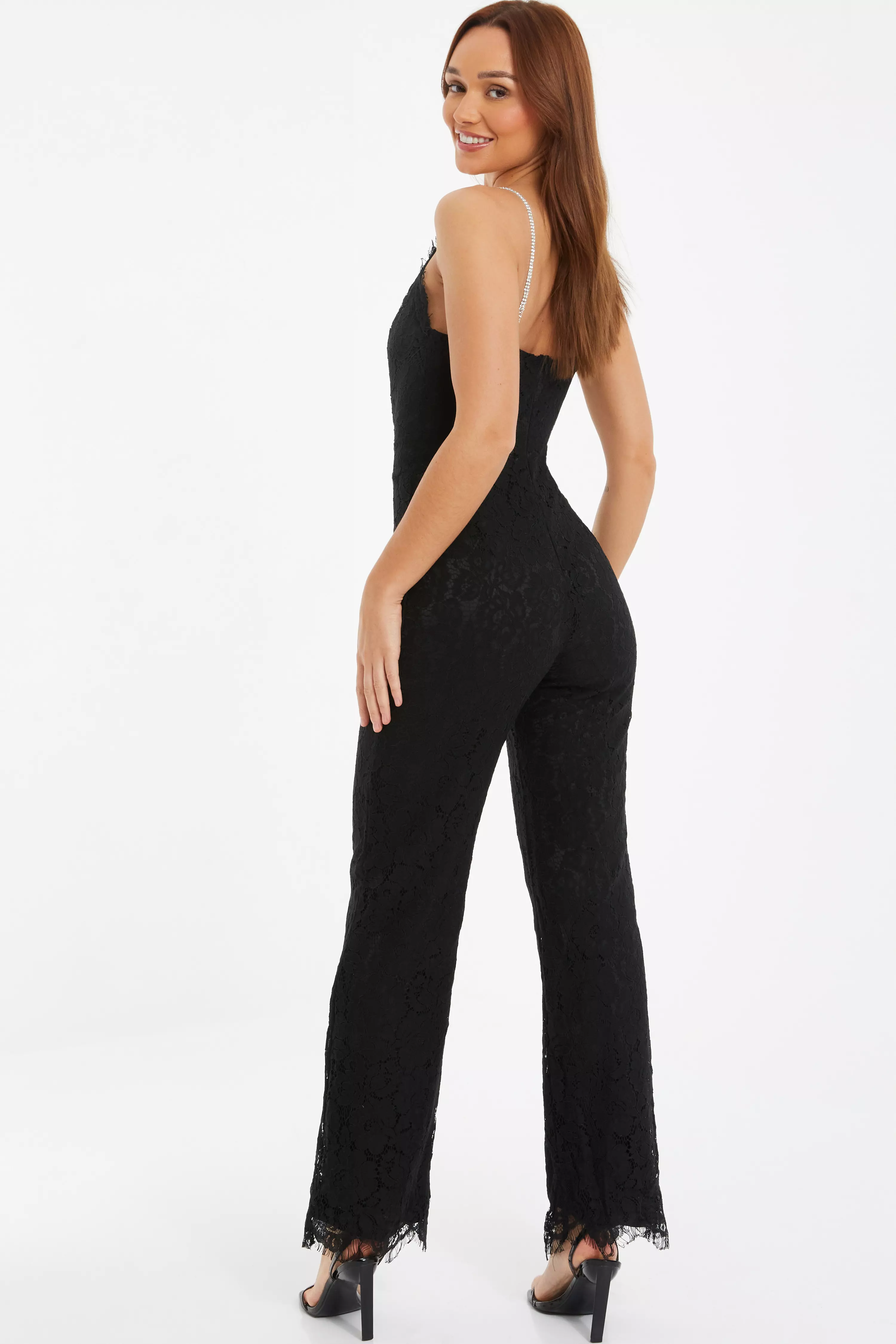 Black Lace Palazzo Jumpsuit