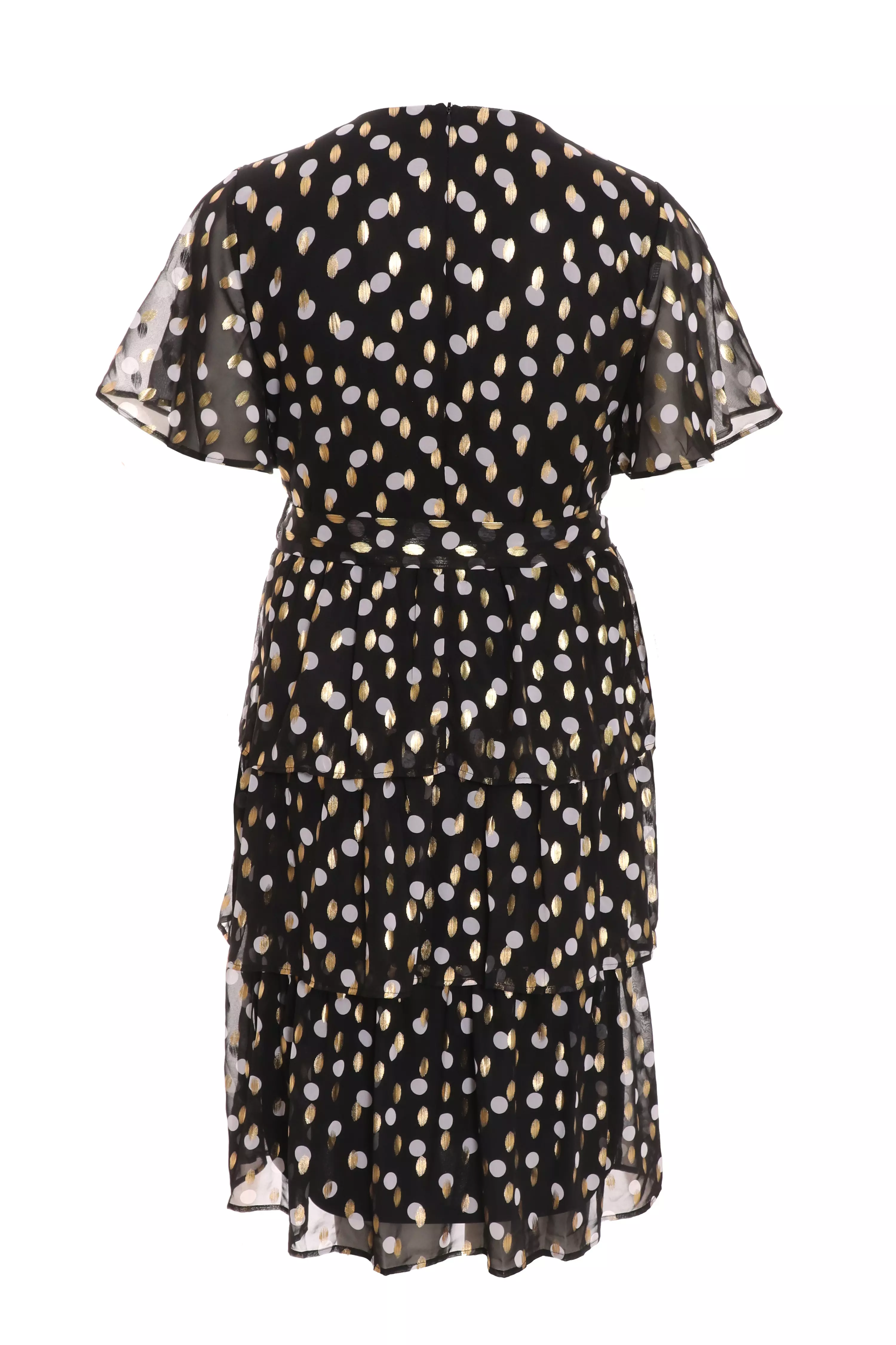 Curve Polka Dot Foil Wrap Midi Dress