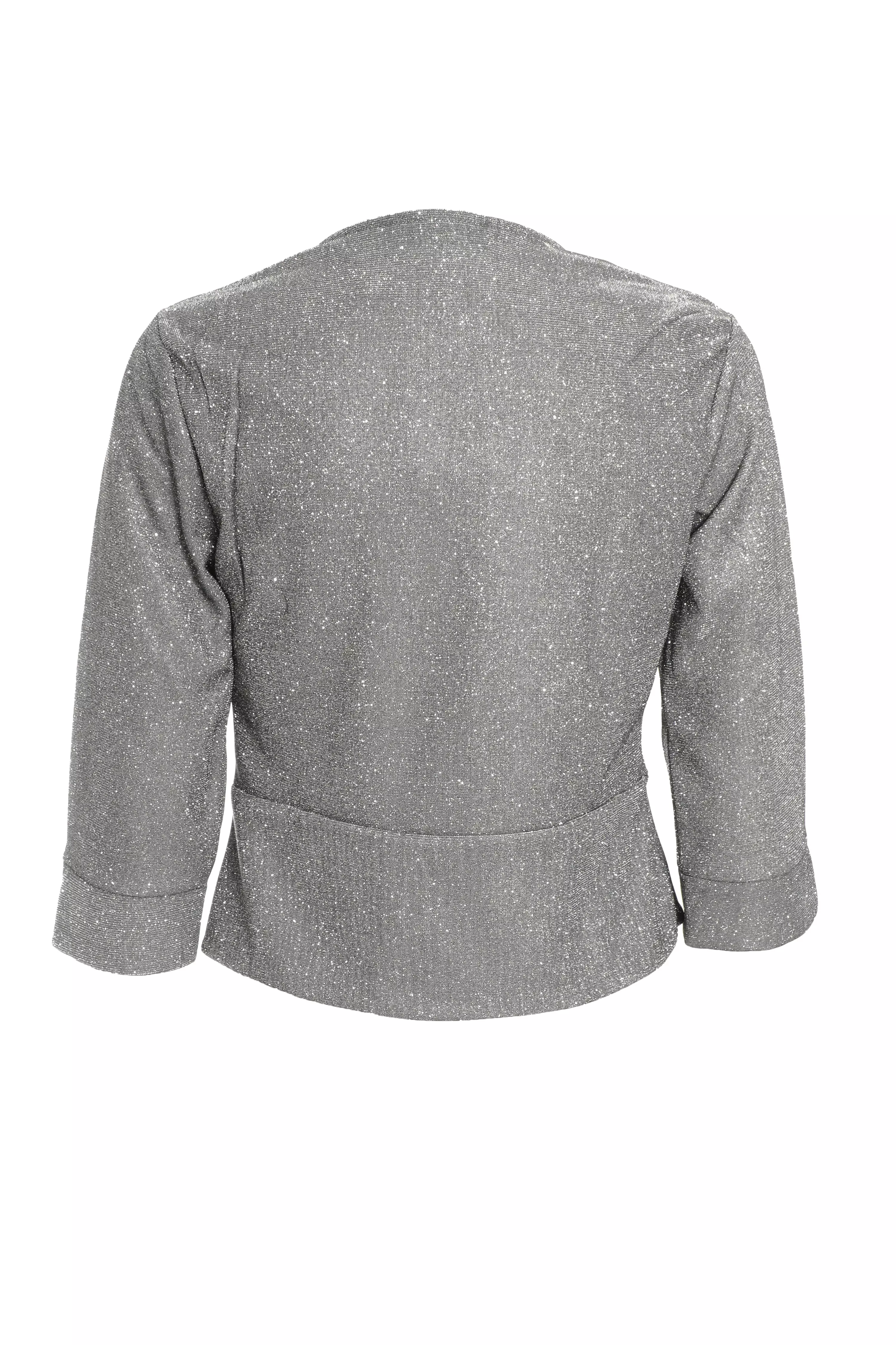 Grey Split Sleeve Crop Jacket