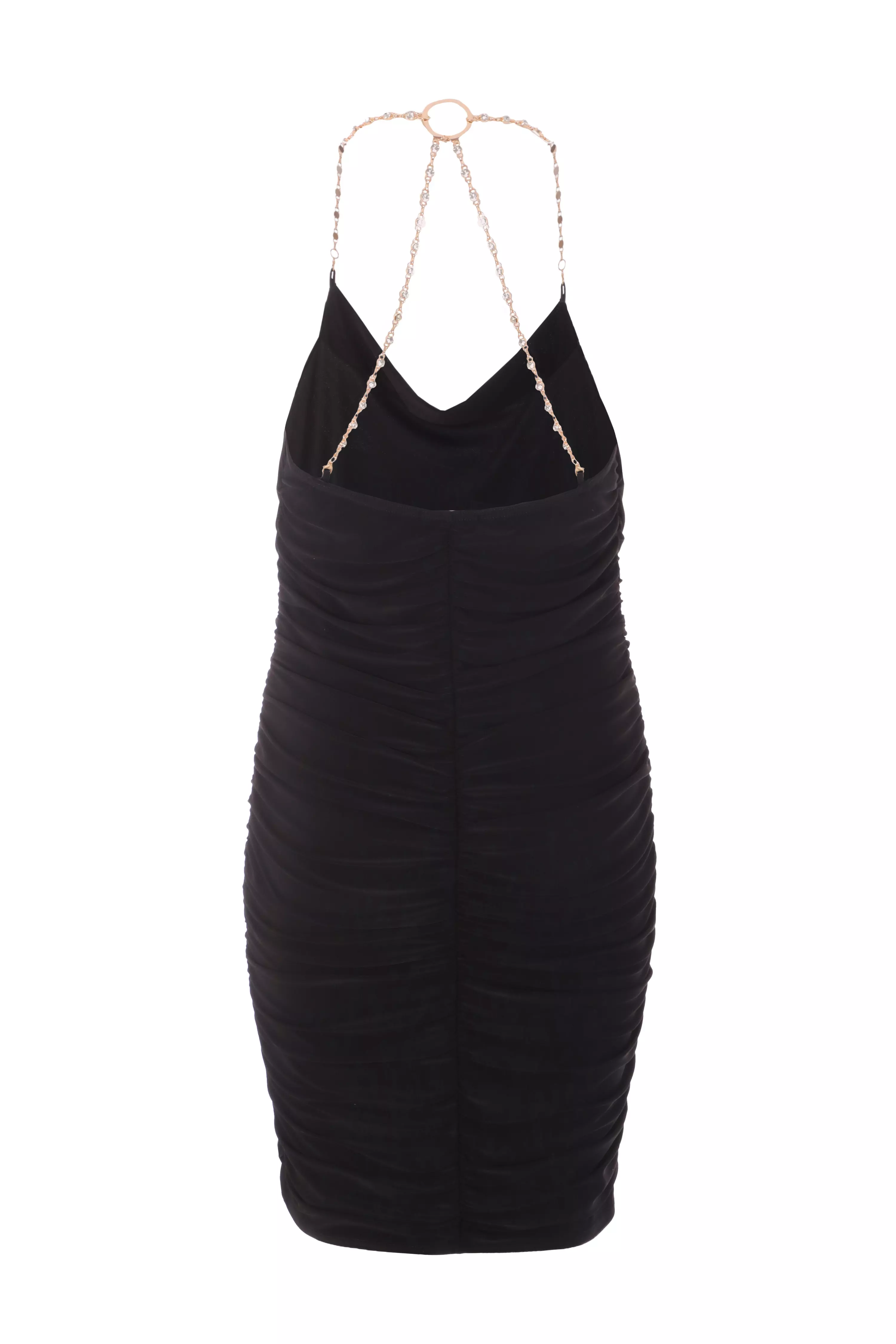 Black Chain Bodycon Mini Dress