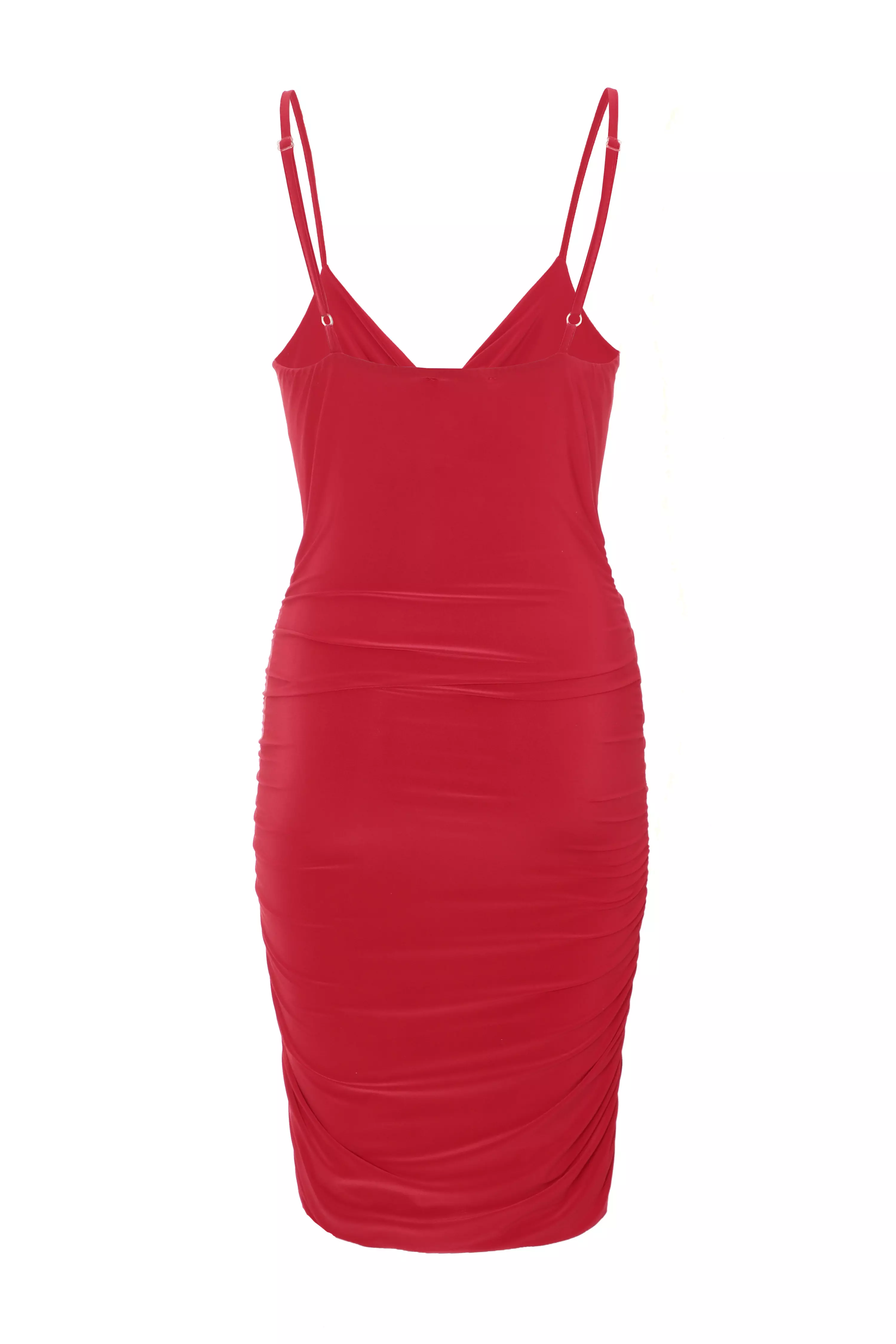 Red Knot Front Mini Dress