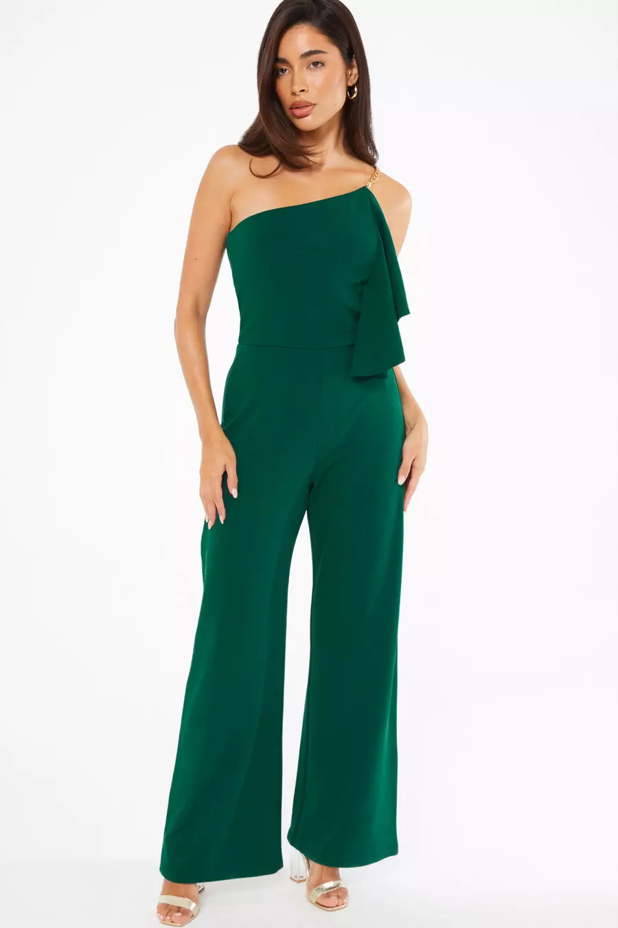 Quiz green floral jumpsuit online