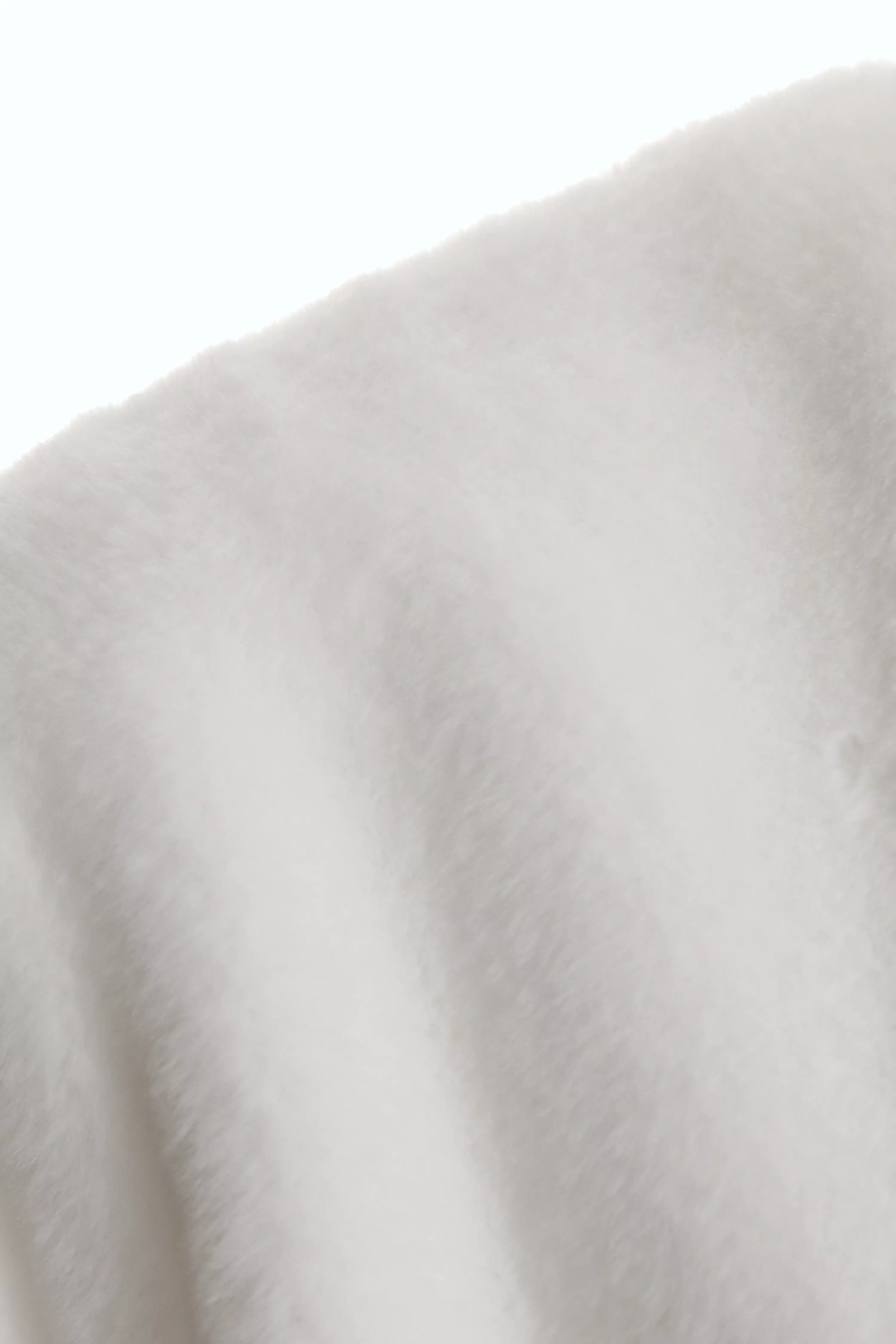 White Faux Fur Long Sleeve Cape