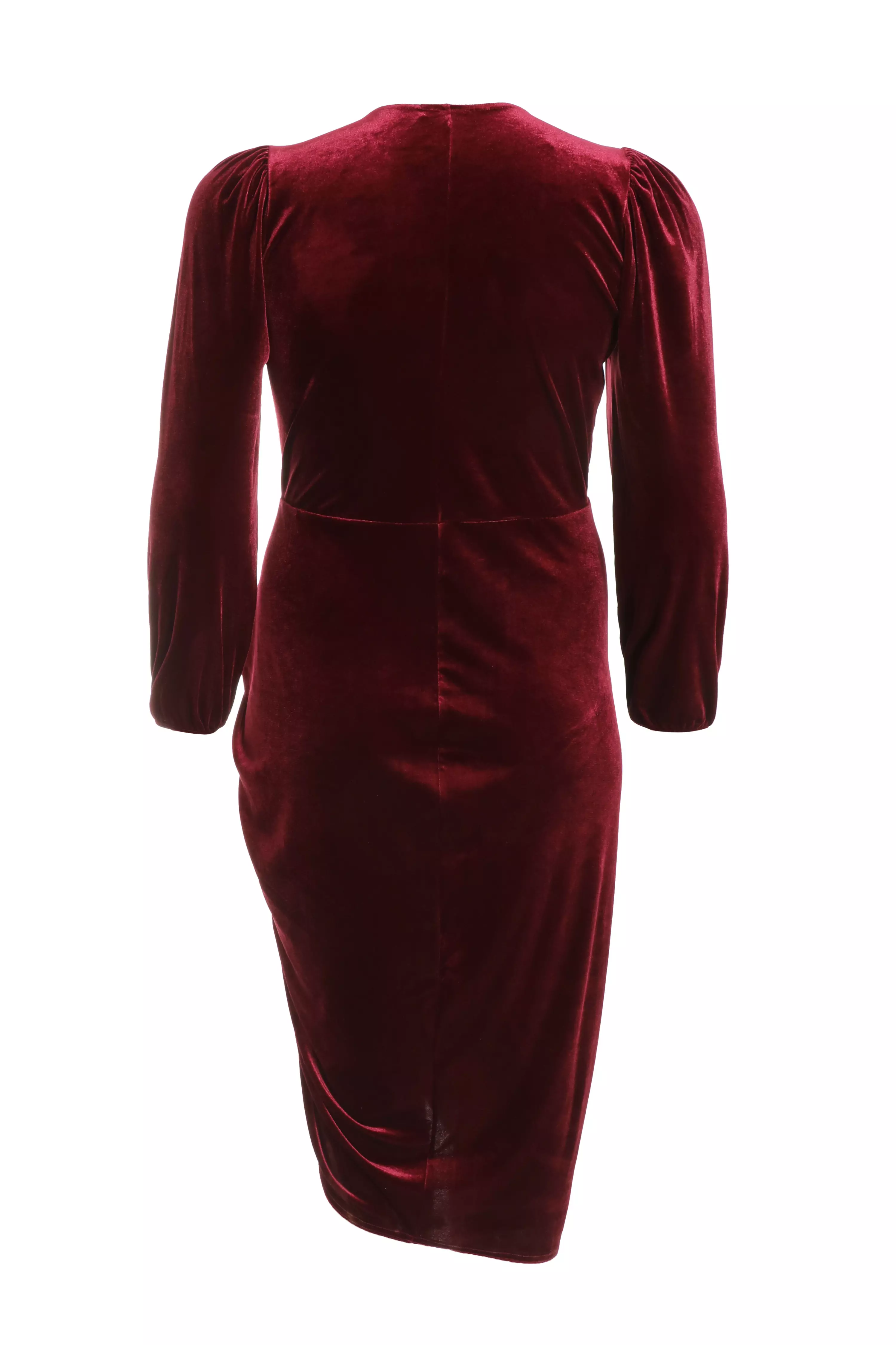 Curve Berry Velvet Midi Dress