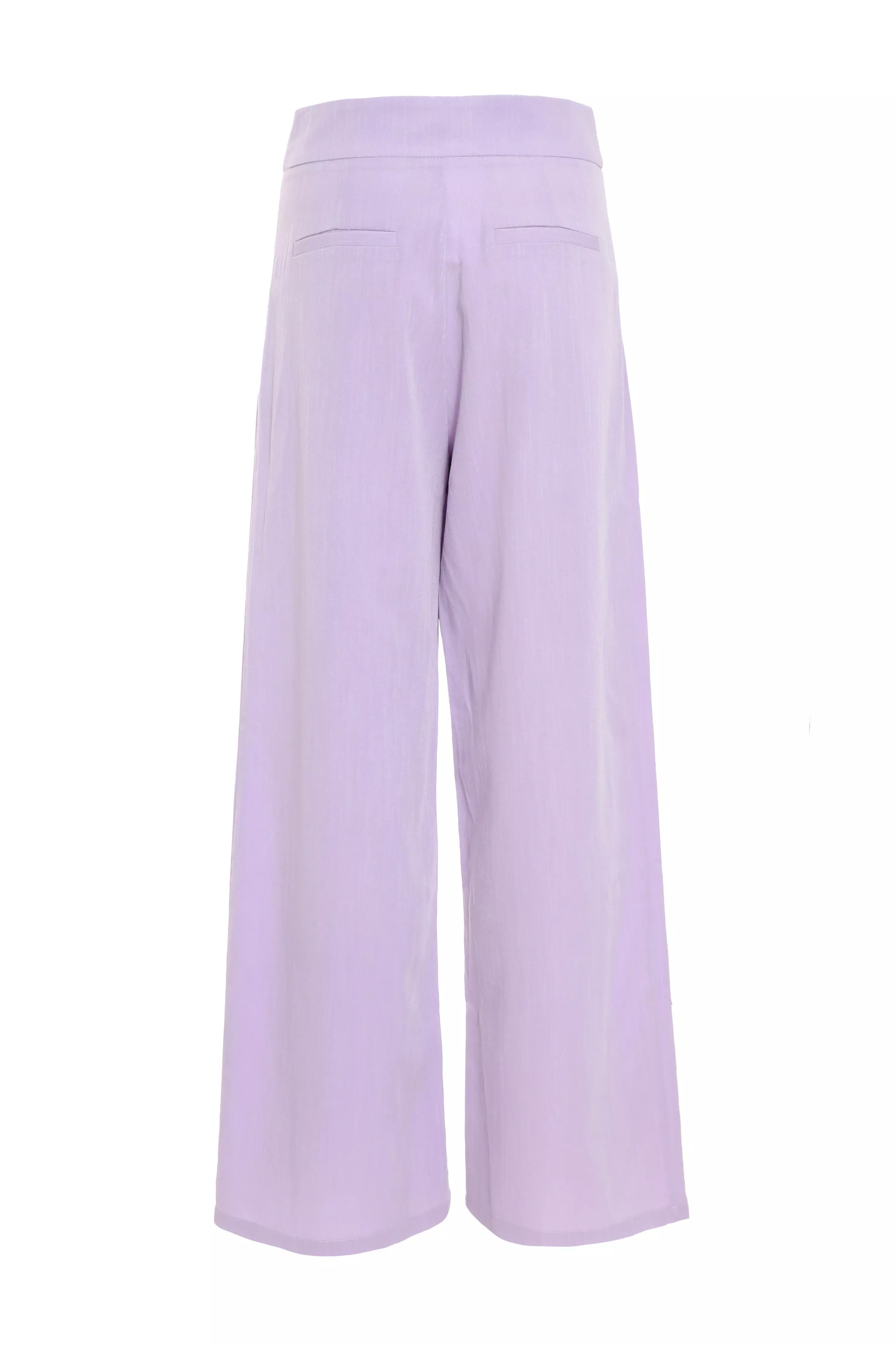 Lilac Linen Palazzo Trousers