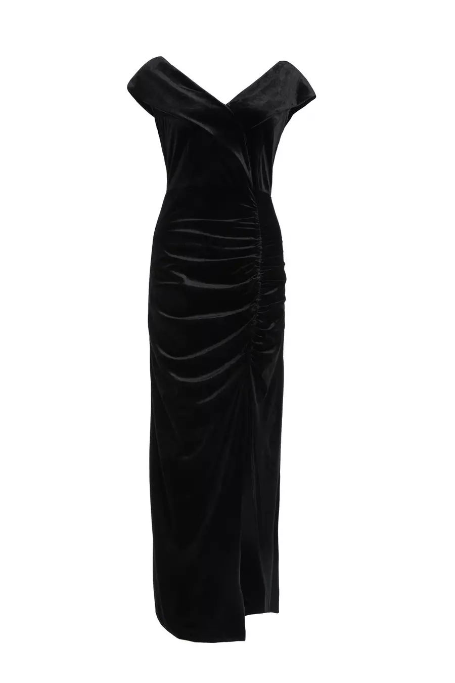 Black velvet maxi dress uk best sale