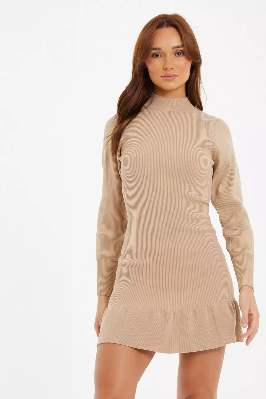 Jumper dress with frill bottom hotsell