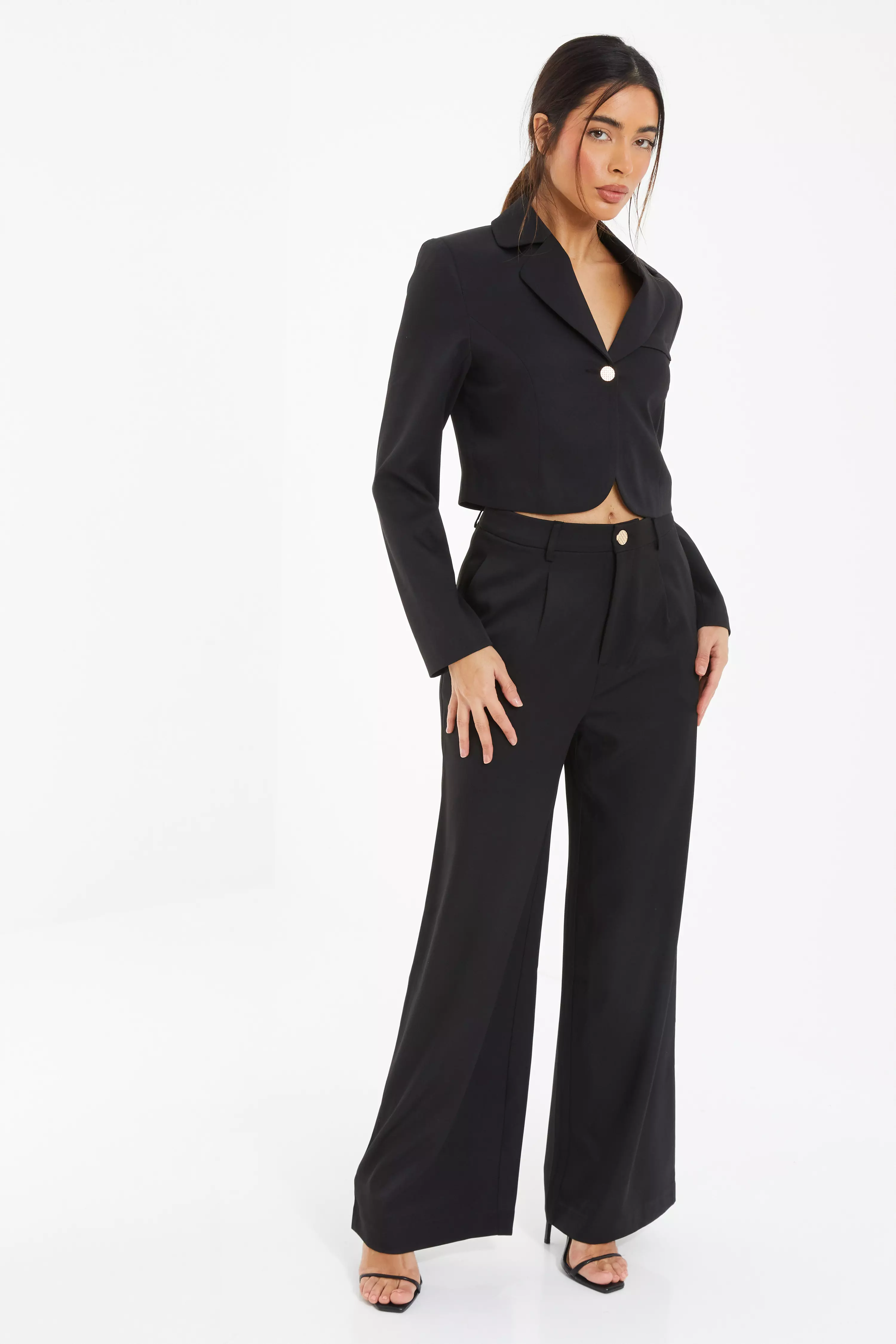 Black Wide Leg Trousers