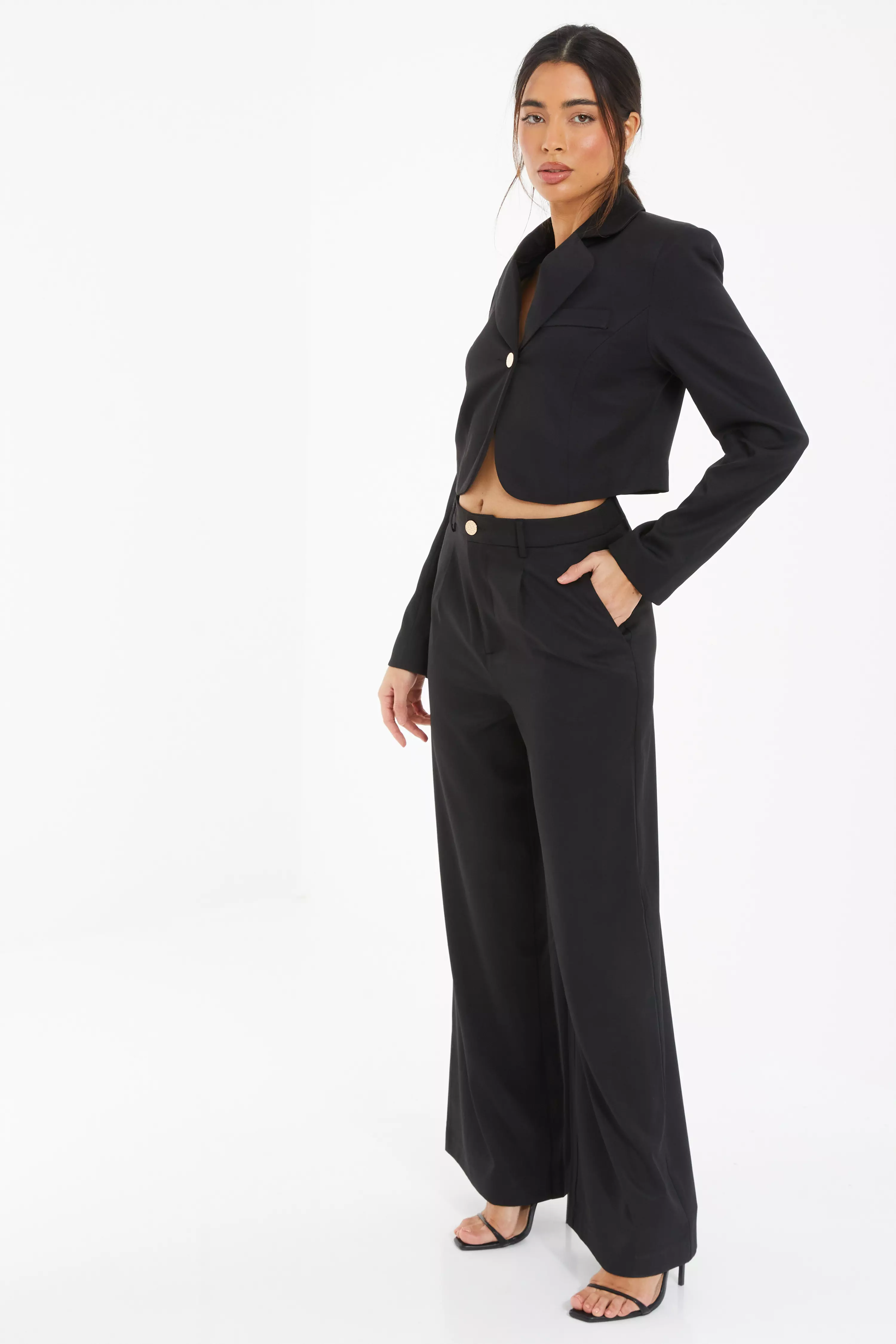 Black Wide Leg Trousers