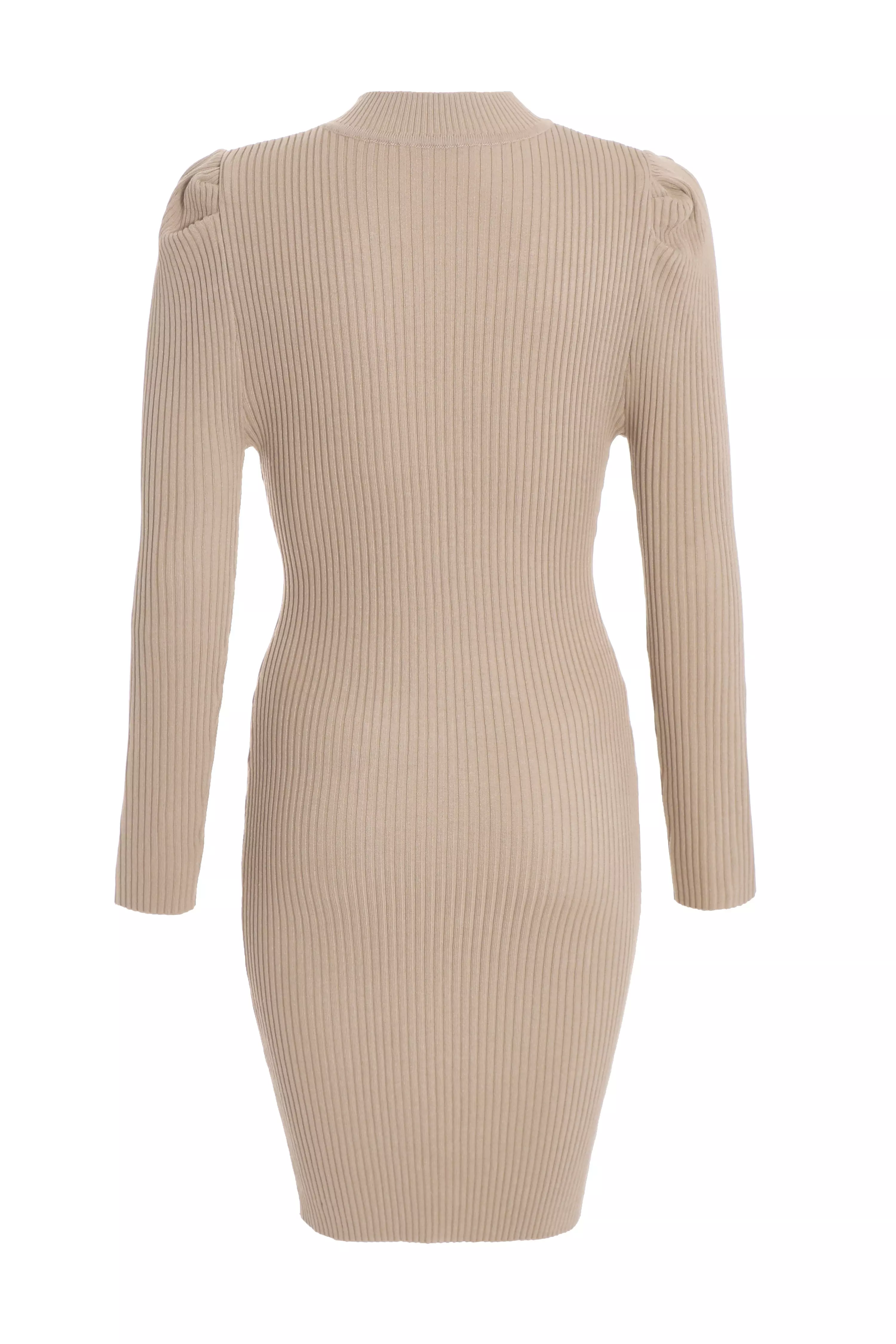 Stone Knitted Cut Out Jumper Dress