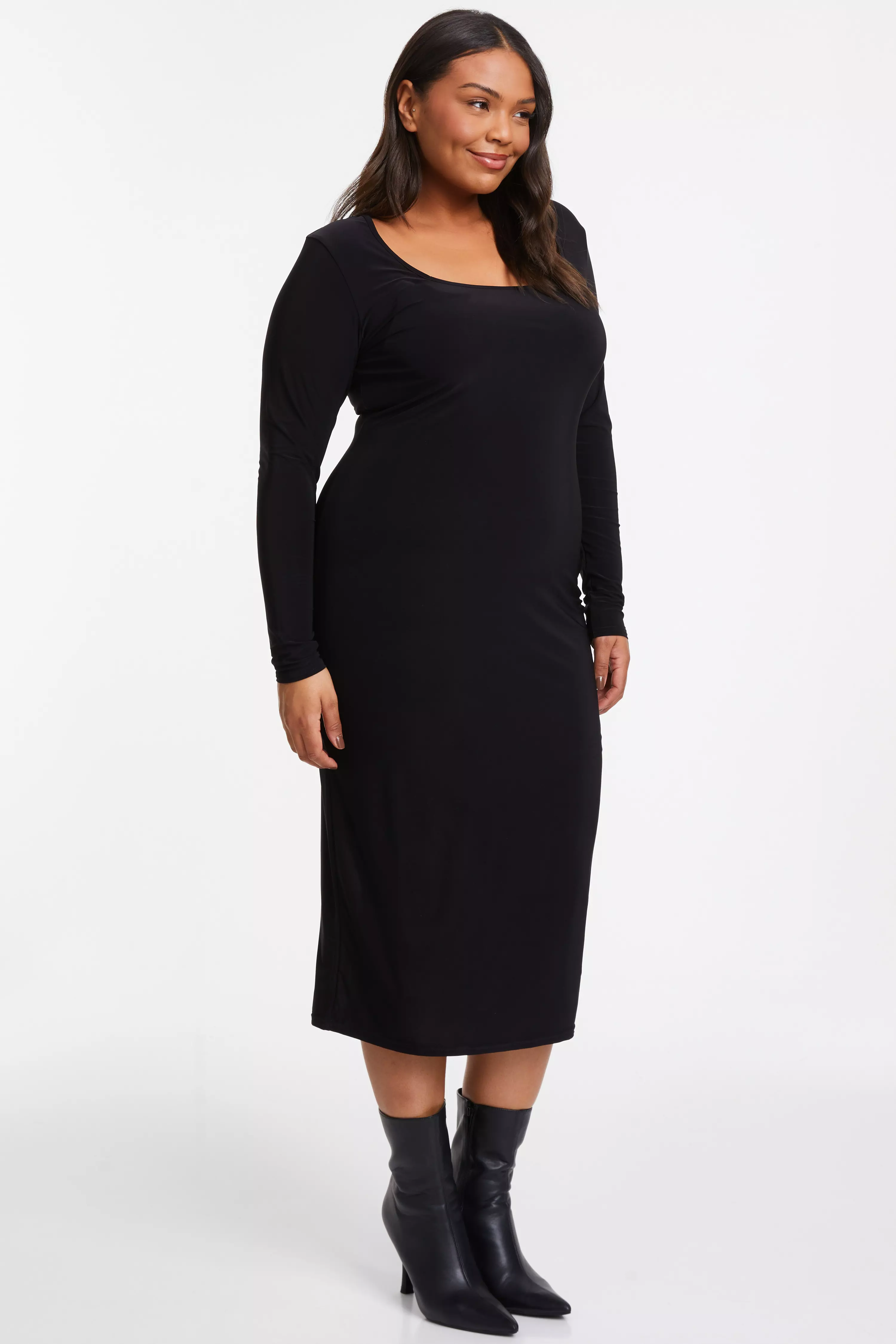 Curve Black Bodycon MidI Dress