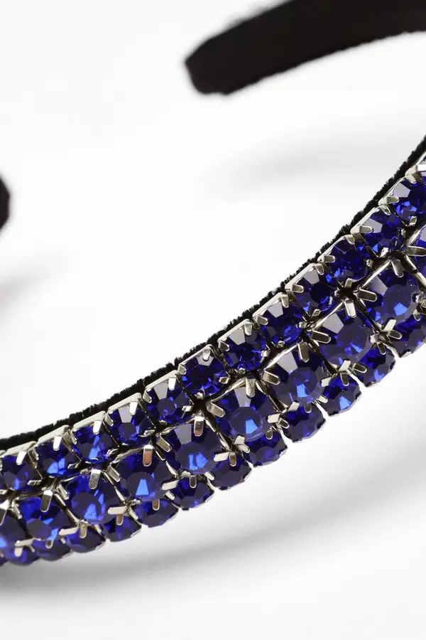 Blue Jewel Embellished Headband