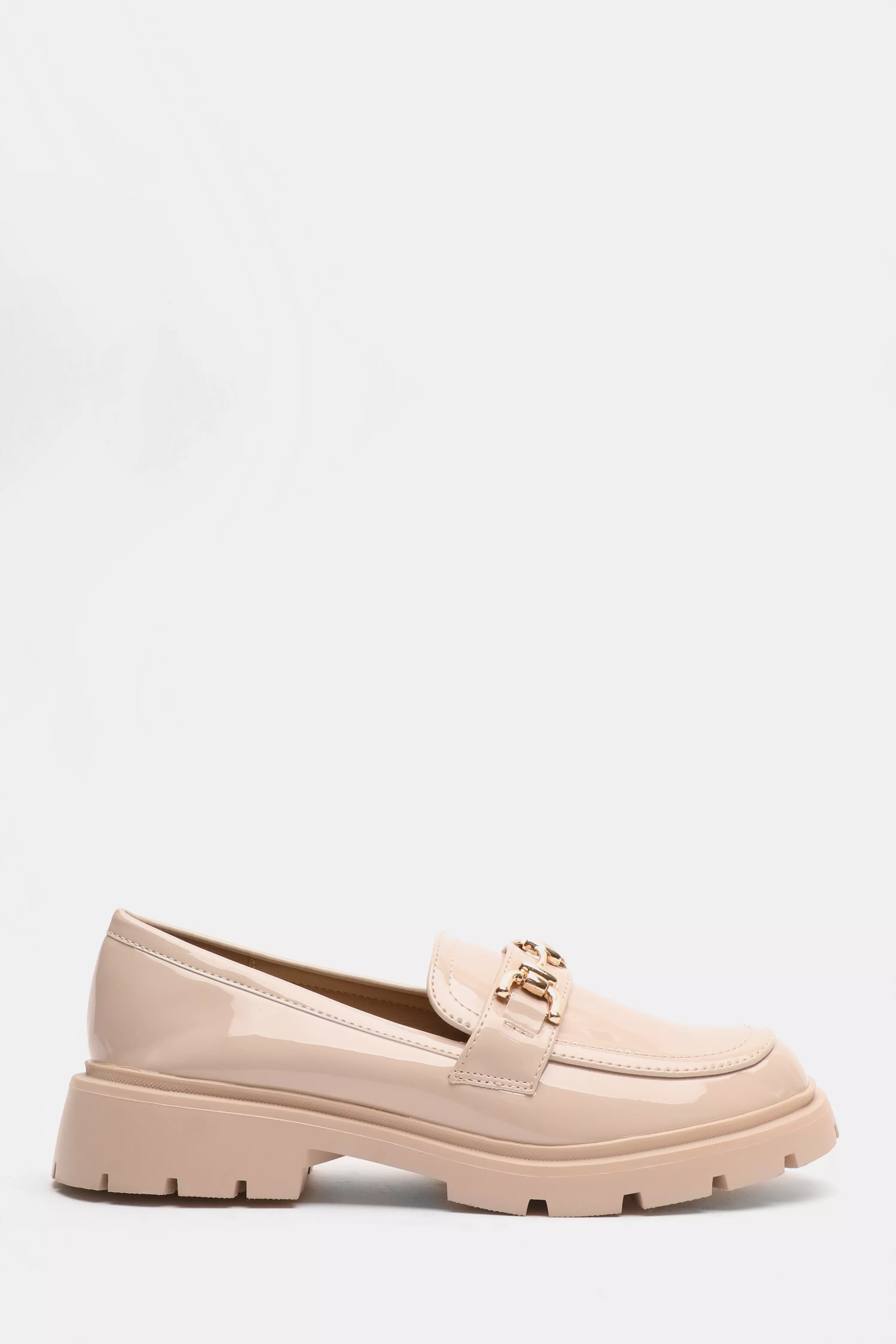 Nude Faux Leather Chunky Loafer