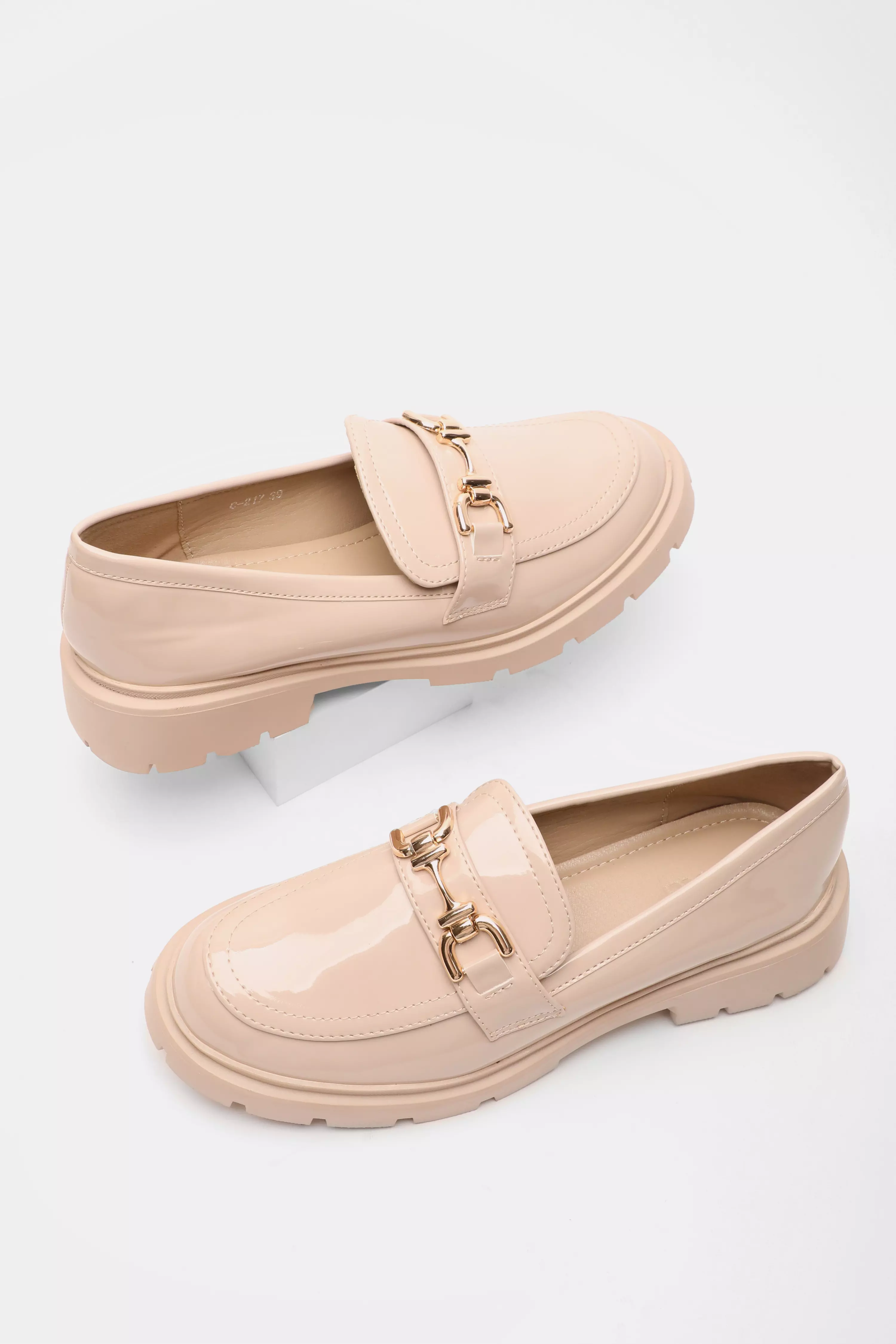 Nude Faux Leather Chunky Loafer