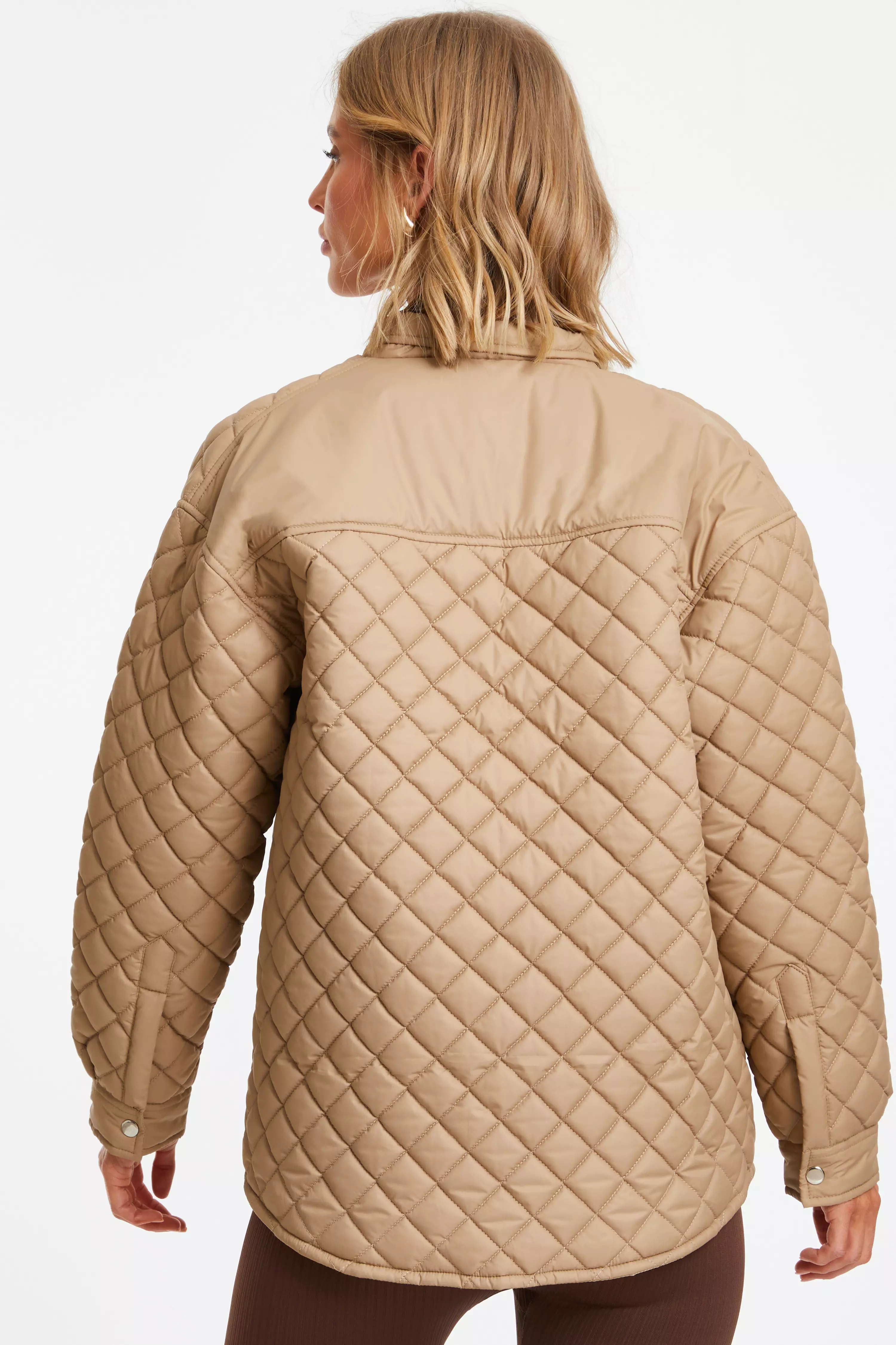 Stone Quilted Shacket