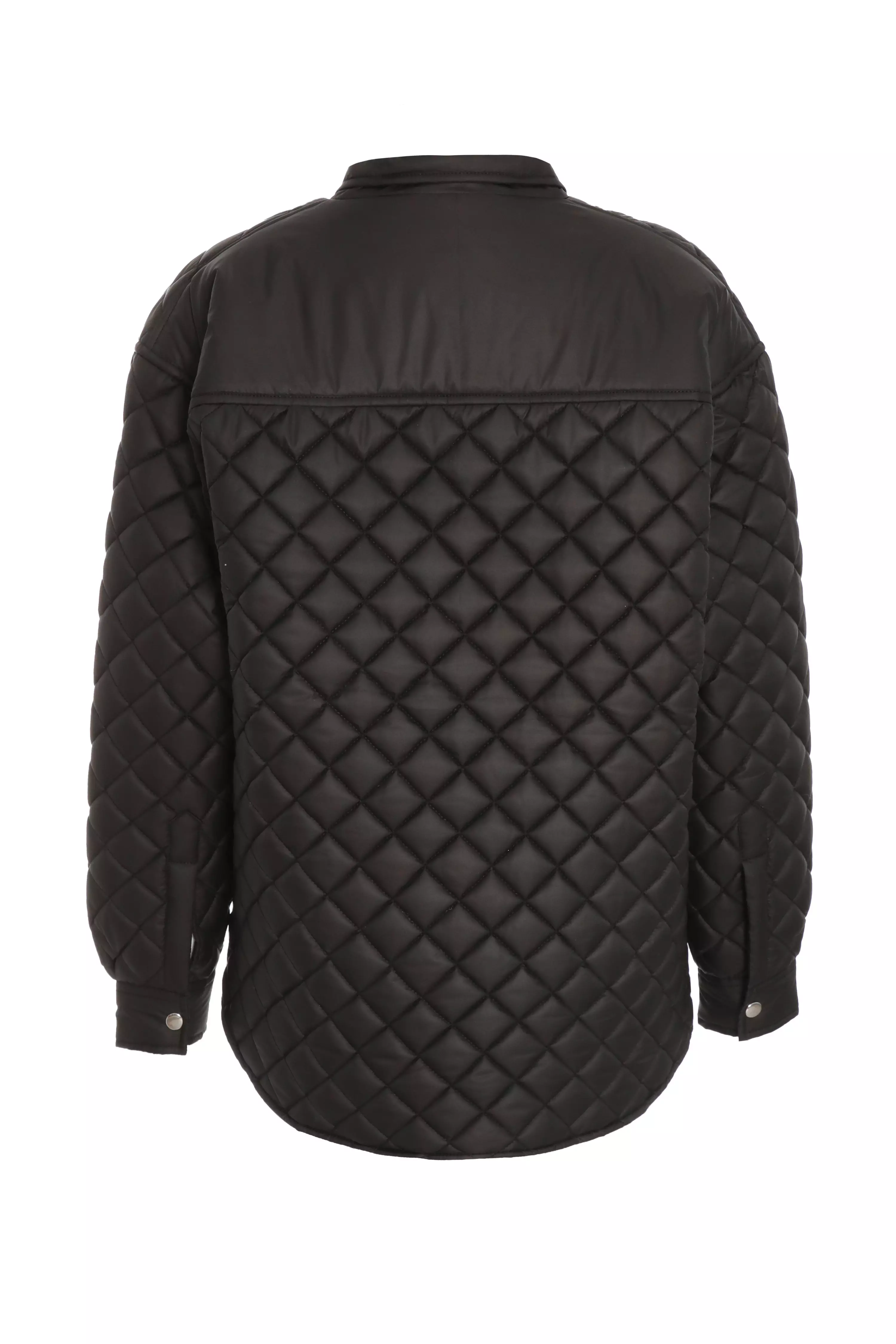 Black Quilted Shacket