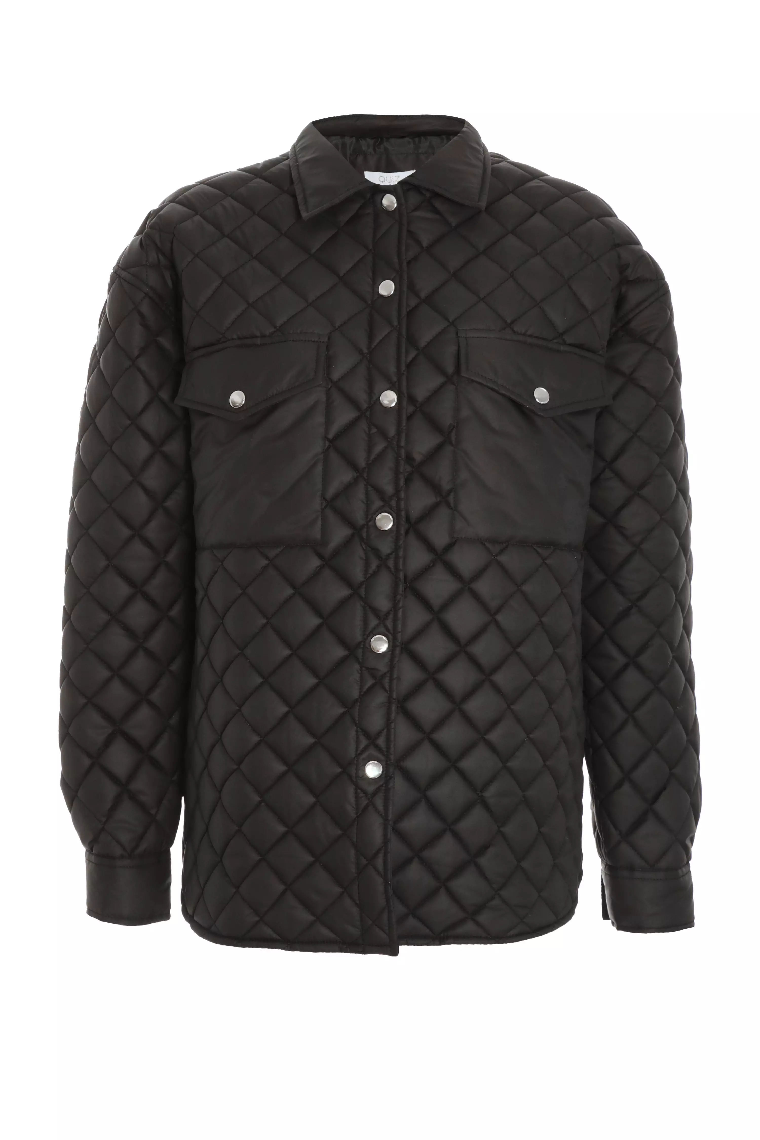 Black Quilted Shacket