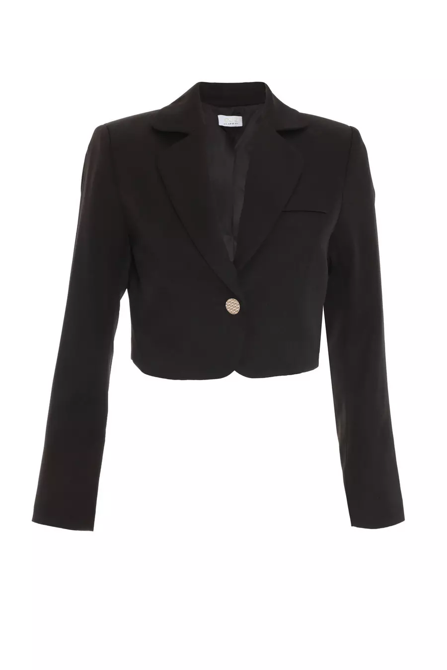 Petite Black Cropped Blazer QUIZ Clothing