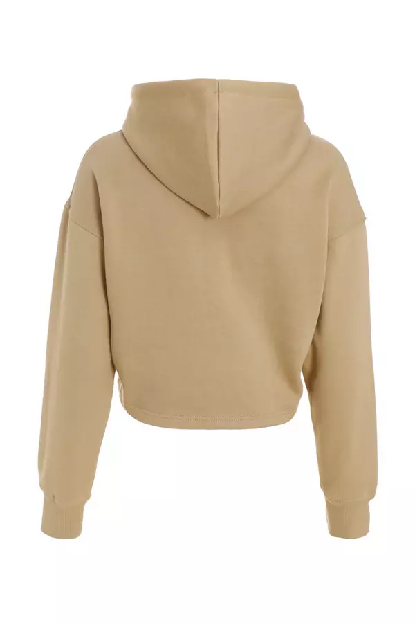 Stone Cropped Corset Hoodie