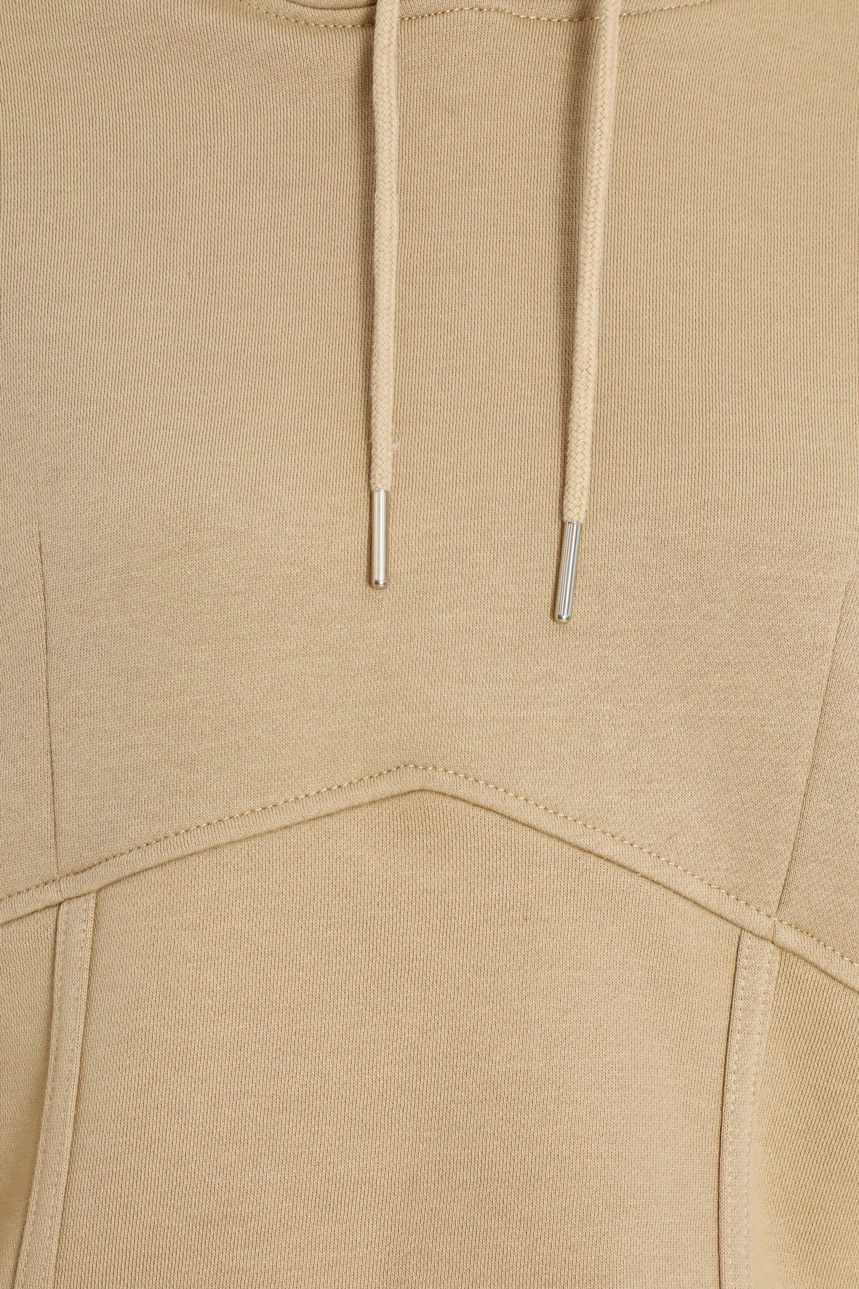 Stone Cropped Corset Hoodie