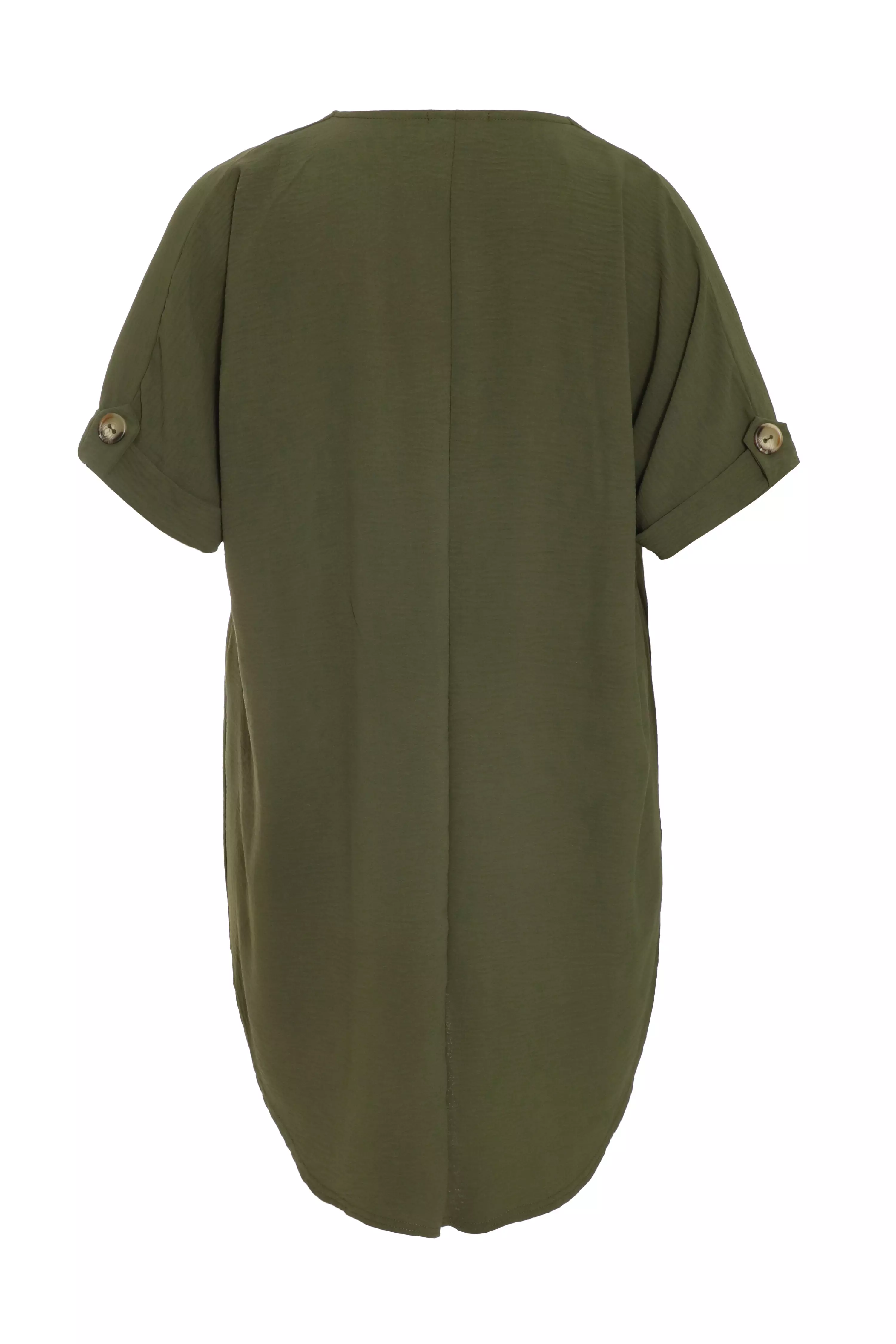 Curve Khaki Batwing Tunic Top