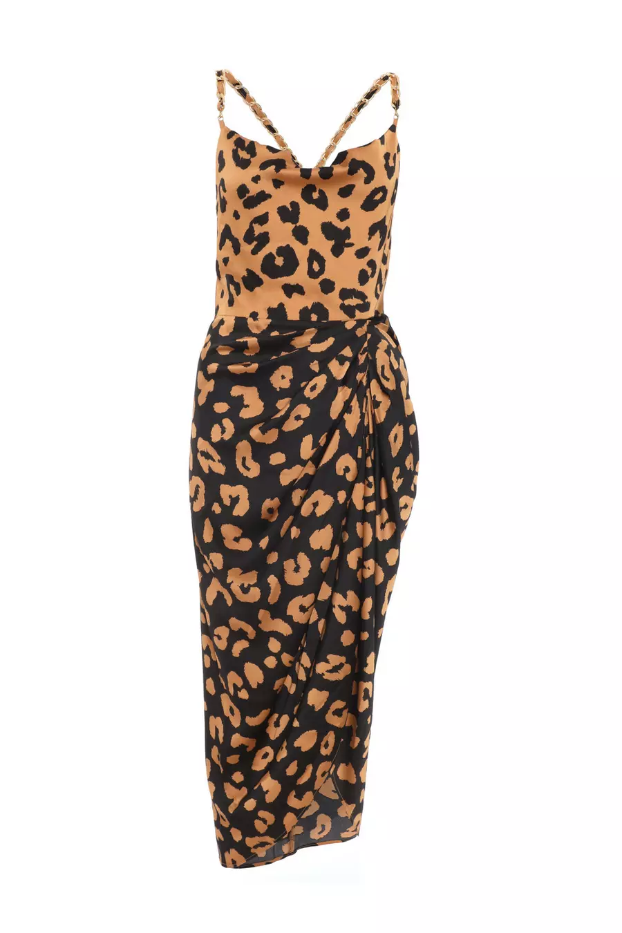 Cheetah print ruched dress best sale