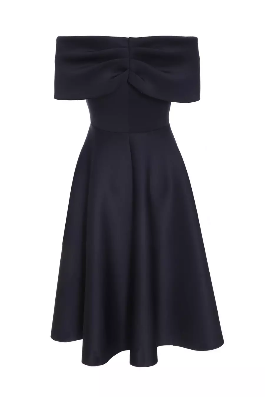 Petite Navy Bardot Skater Midi Dress QUIZ Clothing