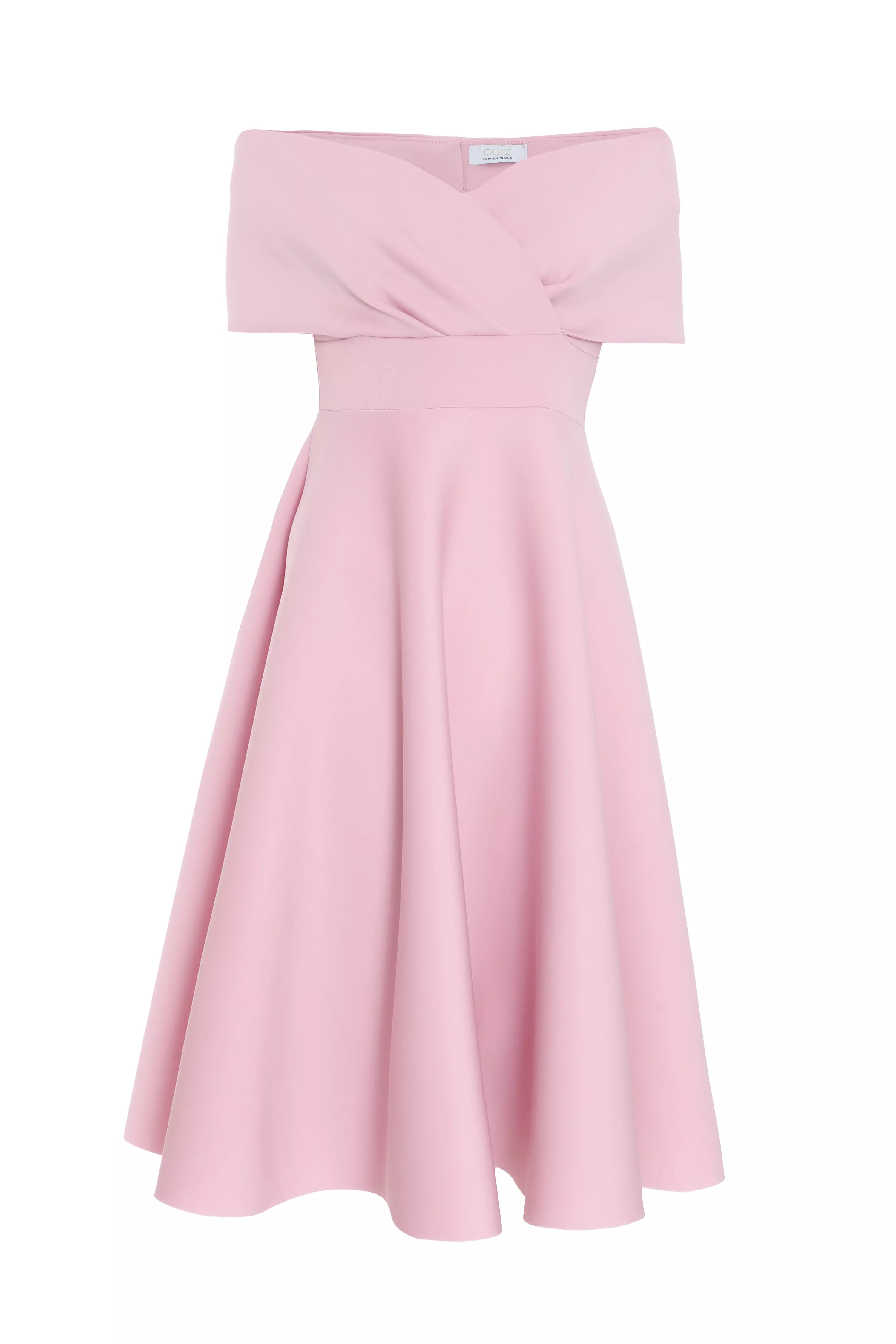 Petite Pink Midi Skater Dress