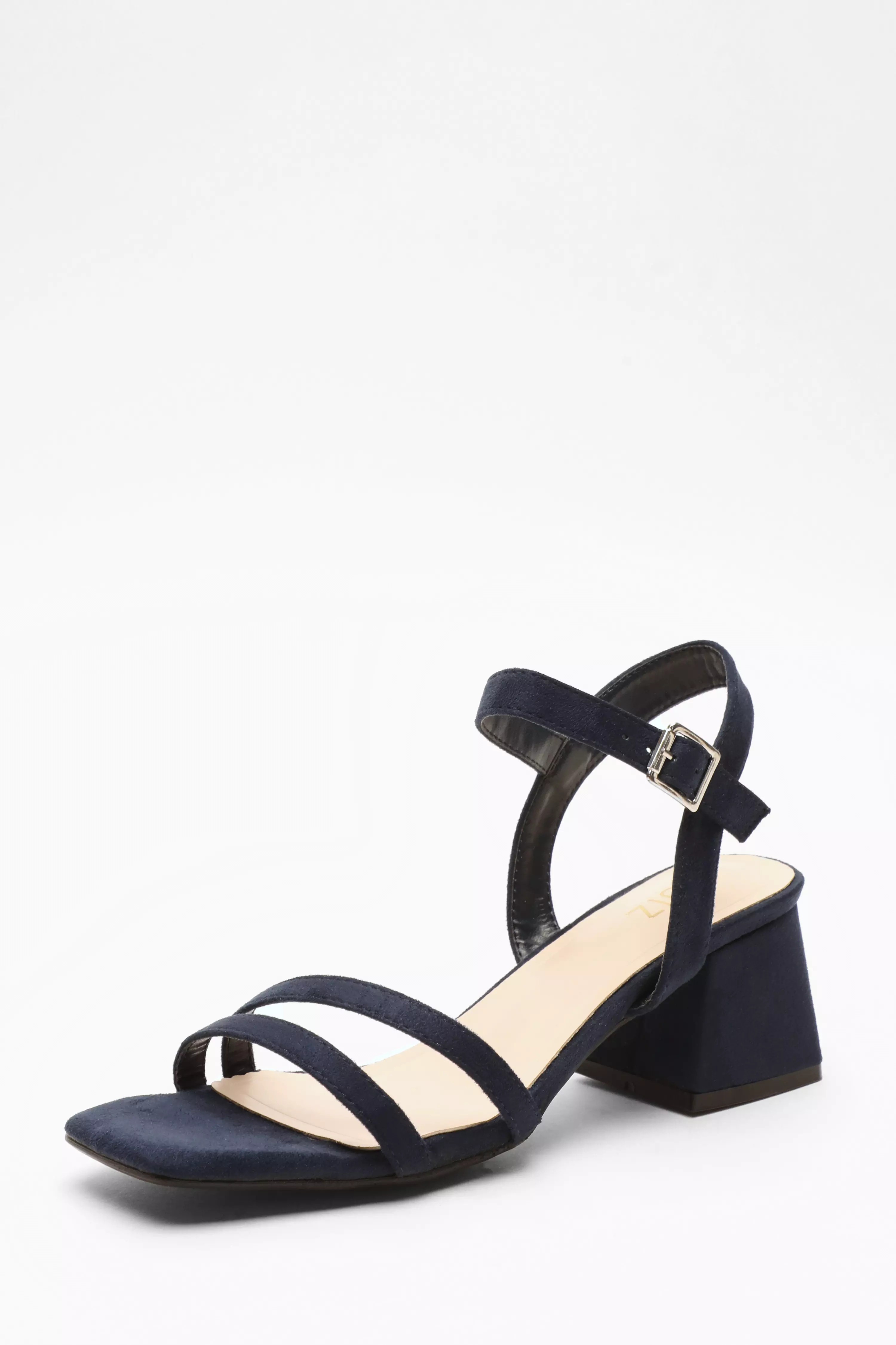 Navy low outlet block heel sandals