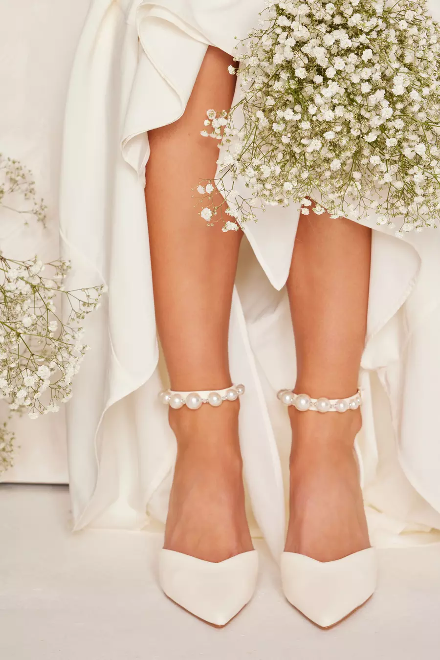 Ankle strap bridal shoes best sale