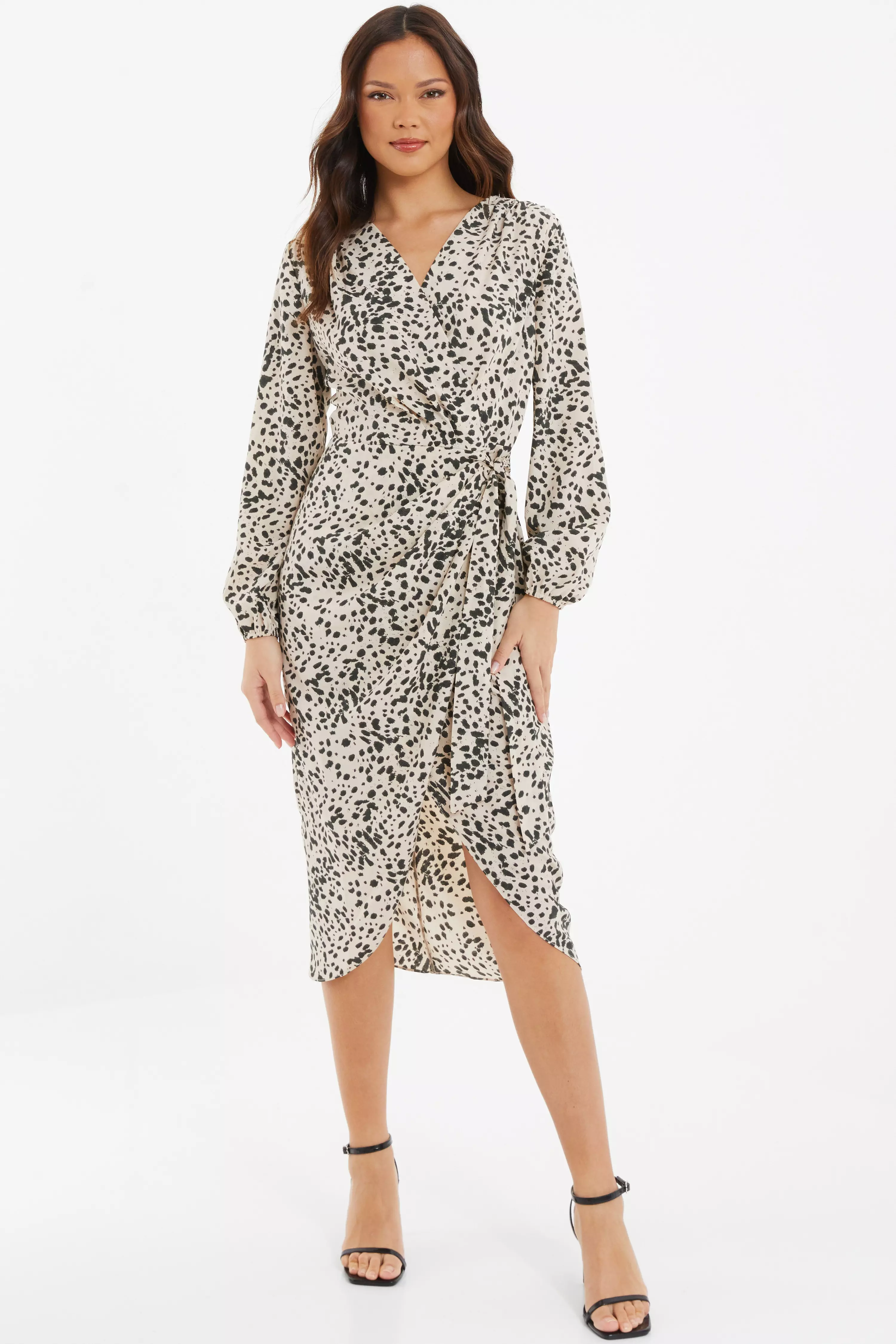 Stone Animal Print Midi dress