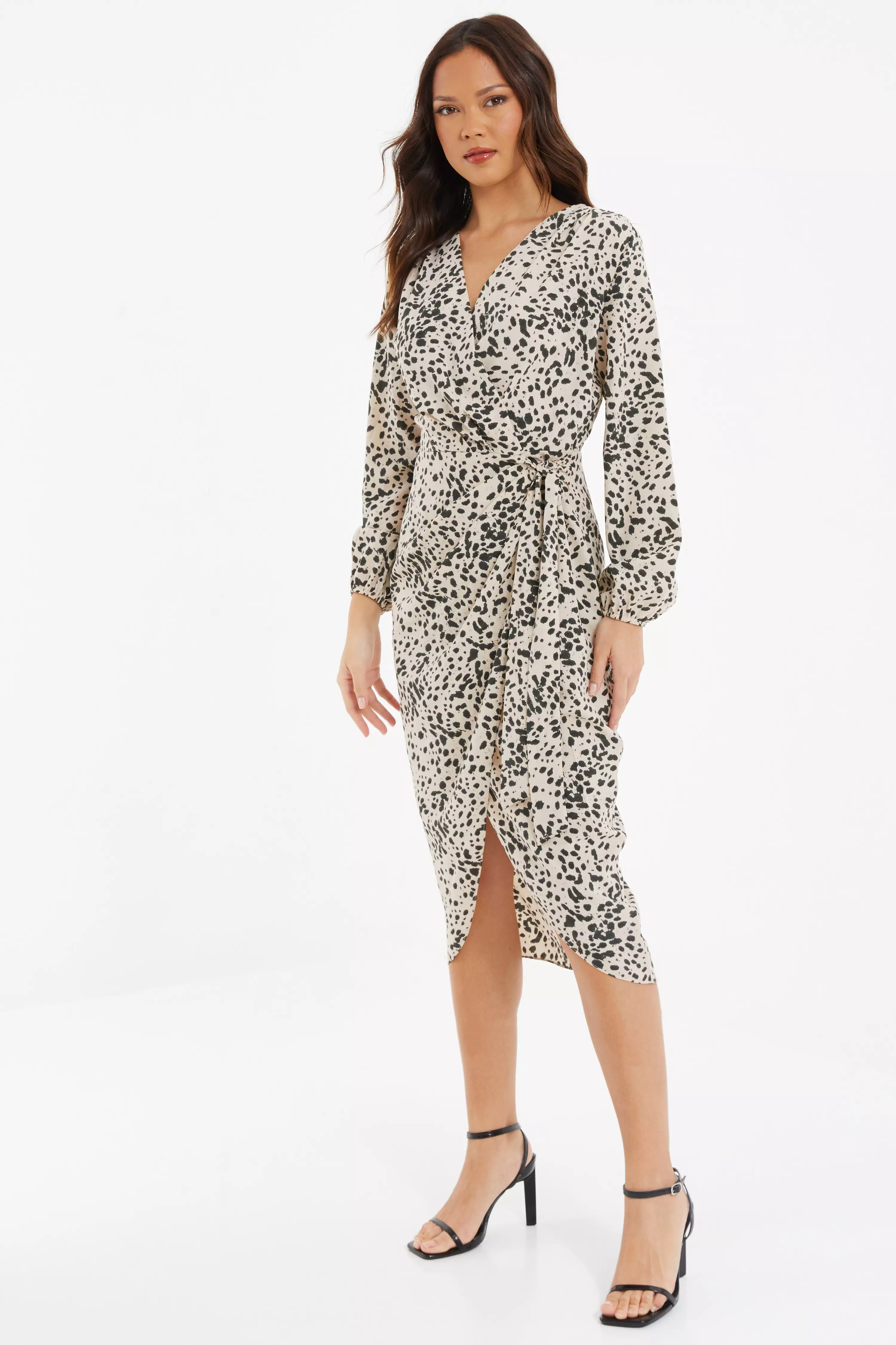 Stone Animal Print Midi dress