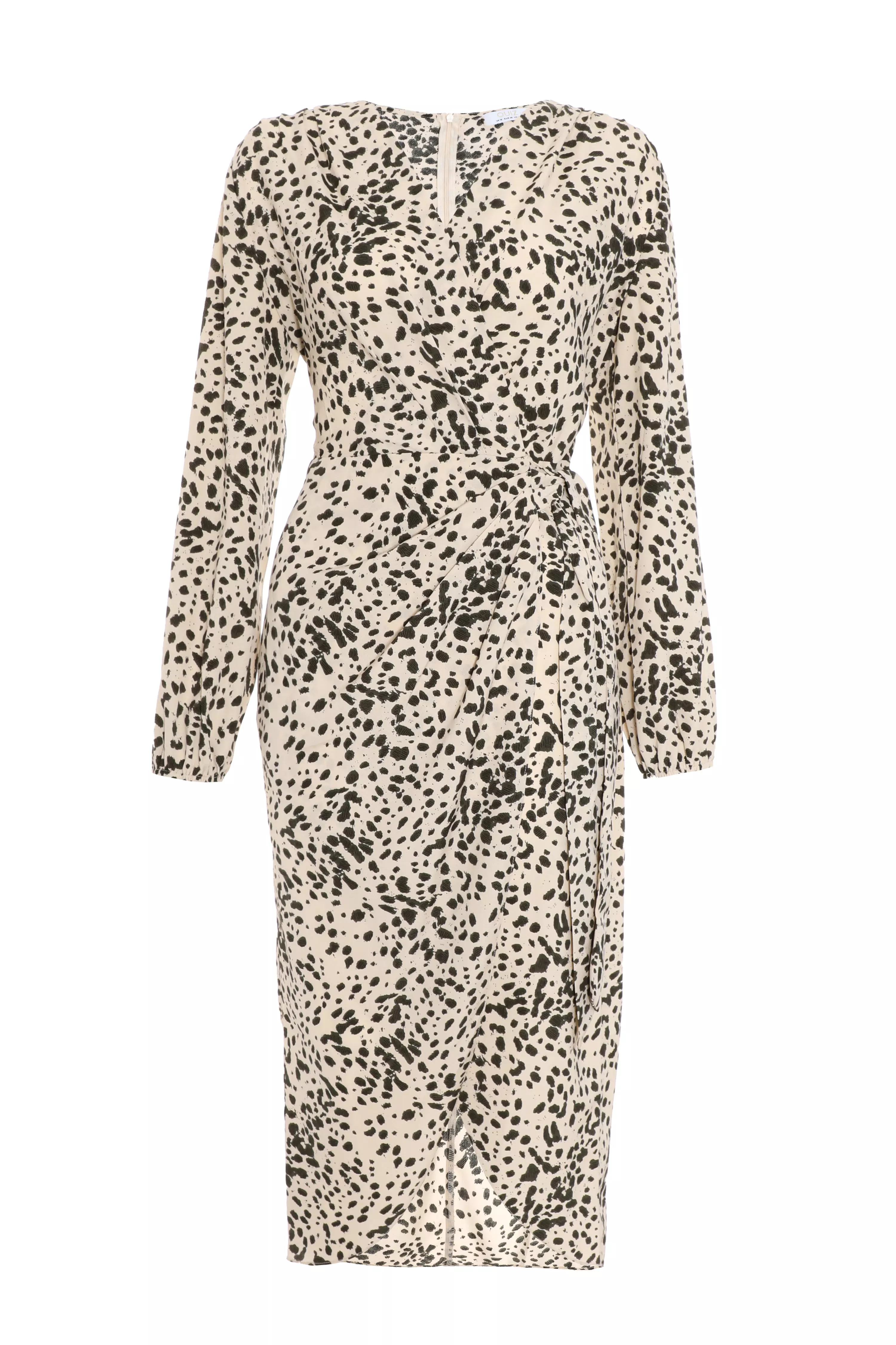 Stone Animal Print Midi dress