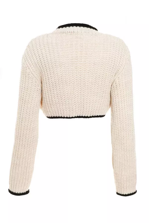 Stone Knitted Crop Jumper